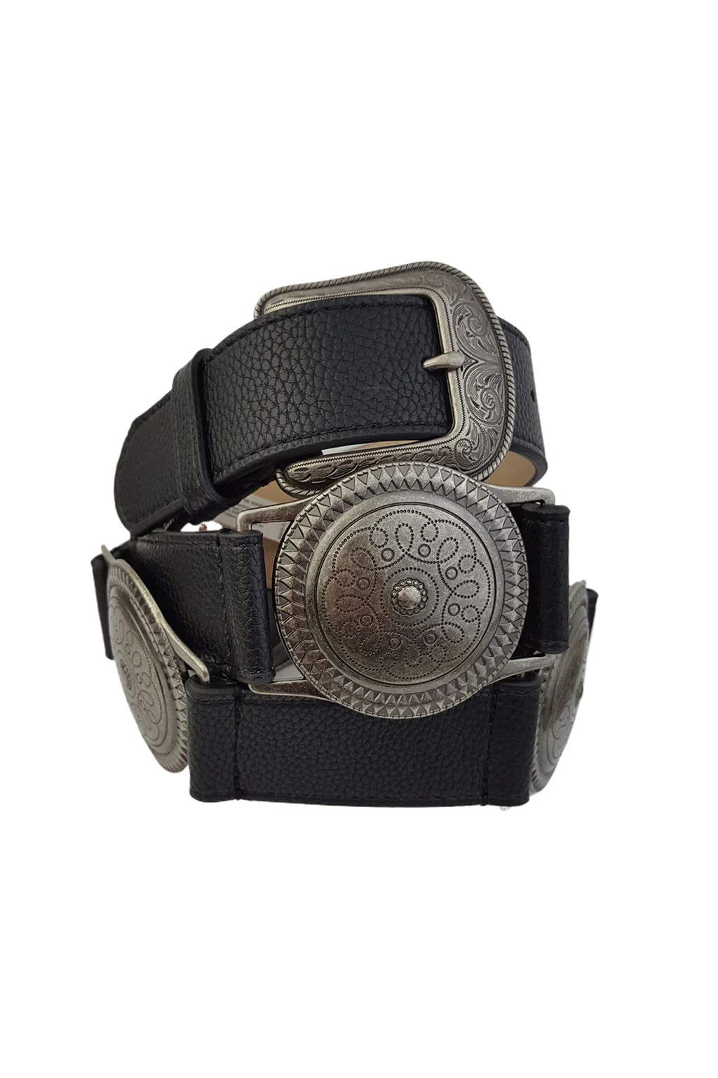 Hawk Black Belt with Circle Hardware
