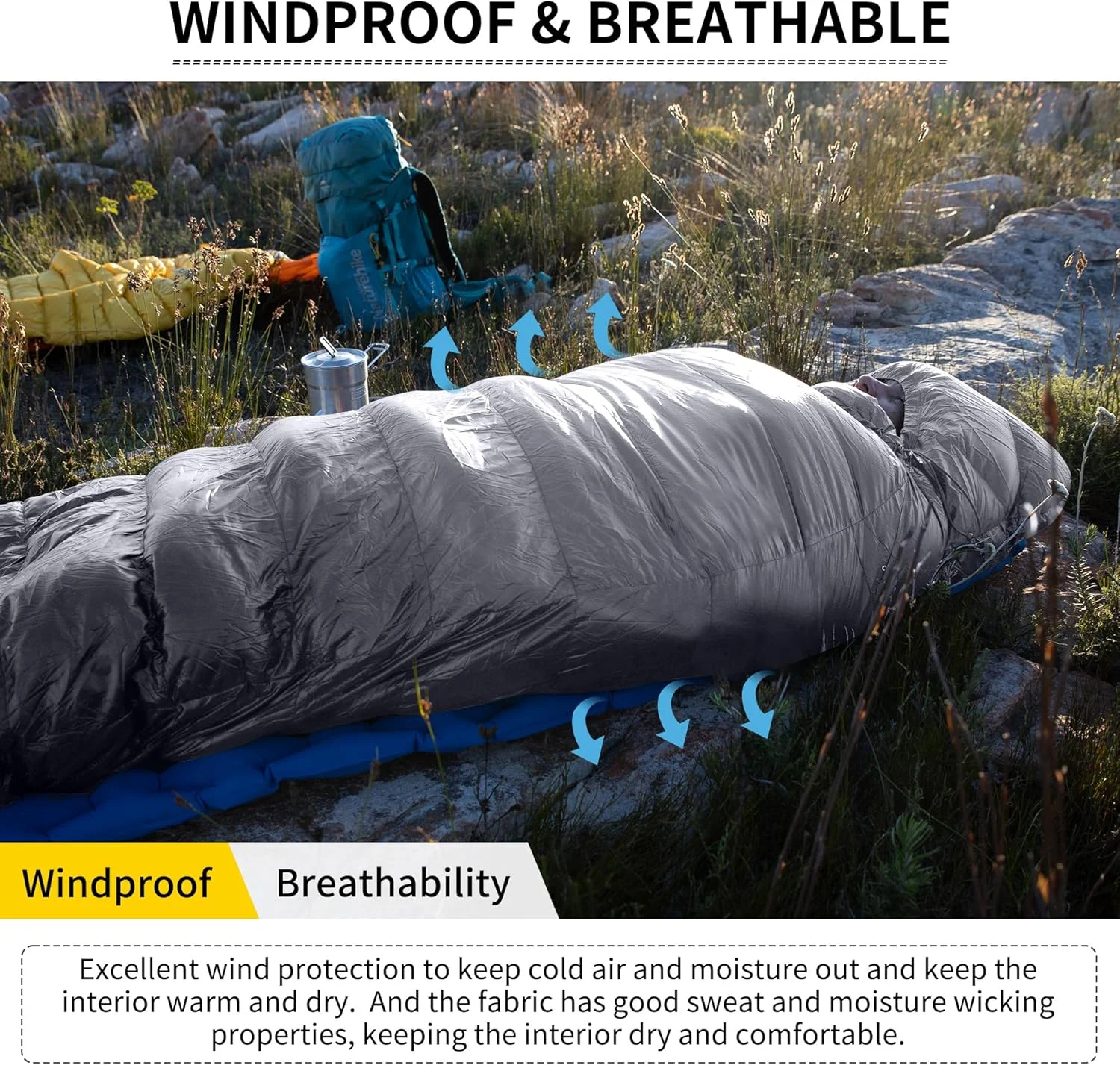 Naturehike Ultralight White Goose Down Sleeping Bag 750/550 Fill Power with Compression Sack - Image 11