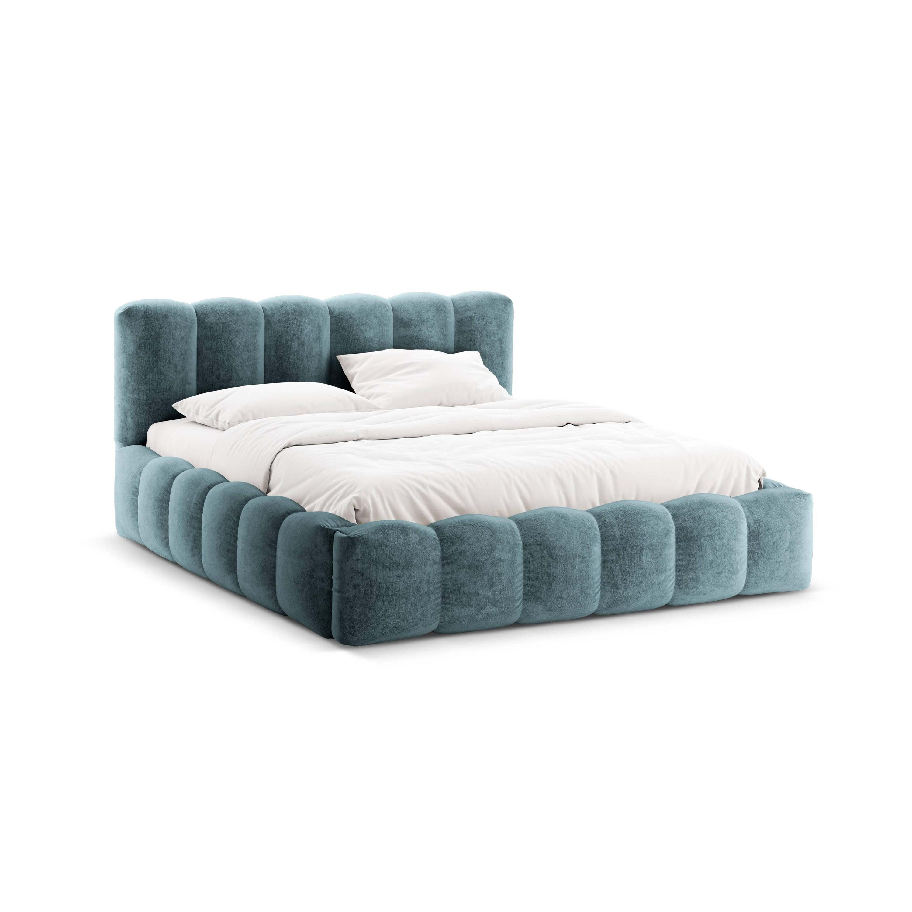Micadoni Lupine Bedframe met Opbergruimte 140 x 200 cm - Chenille - De