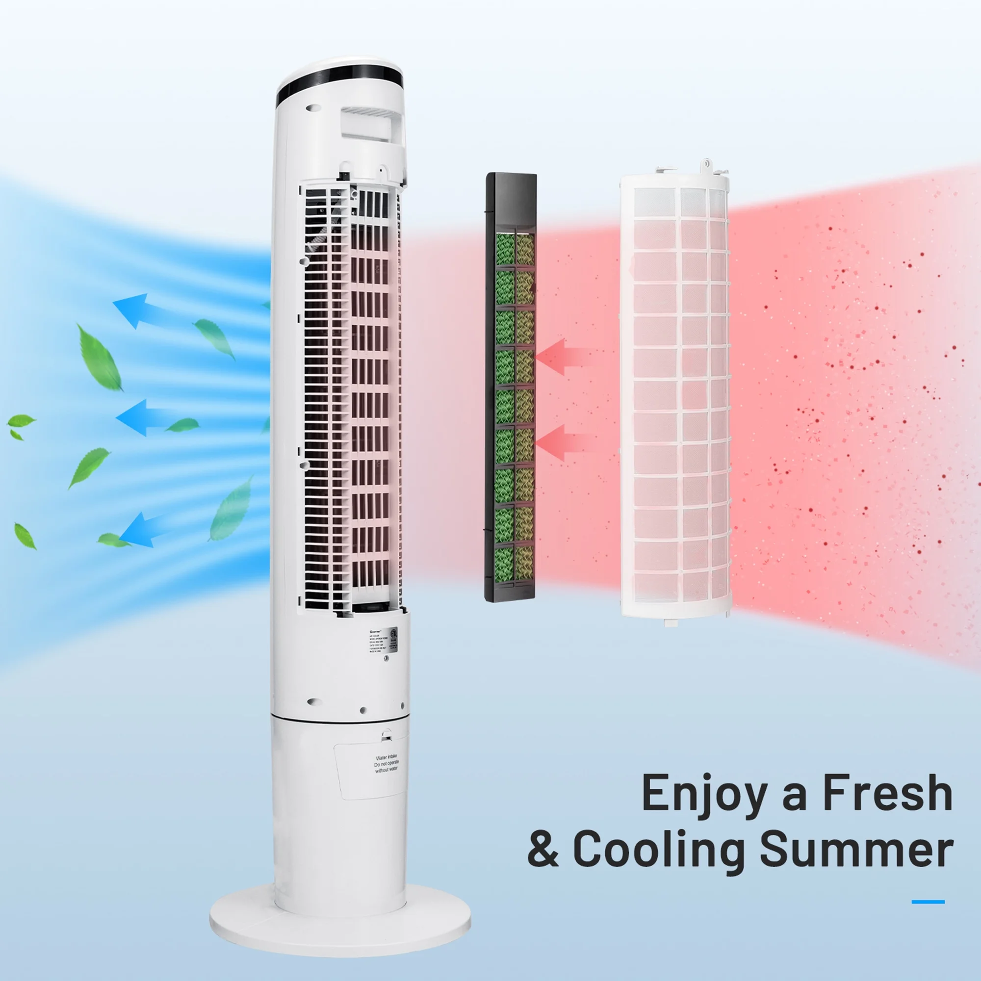 Gymax 41'' Tower Fan 3 in 1 Evaporative Air Cooler Humidifier w/ Remote Control - Image 10