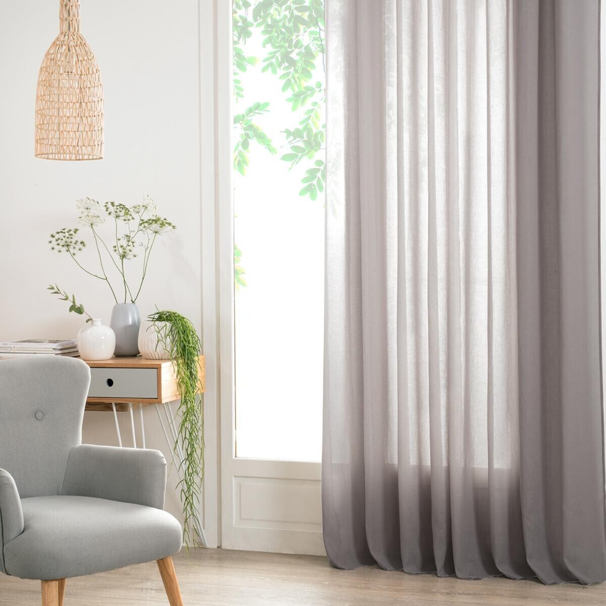 Sheer curtain "Ana" Grey, 140x240 cm