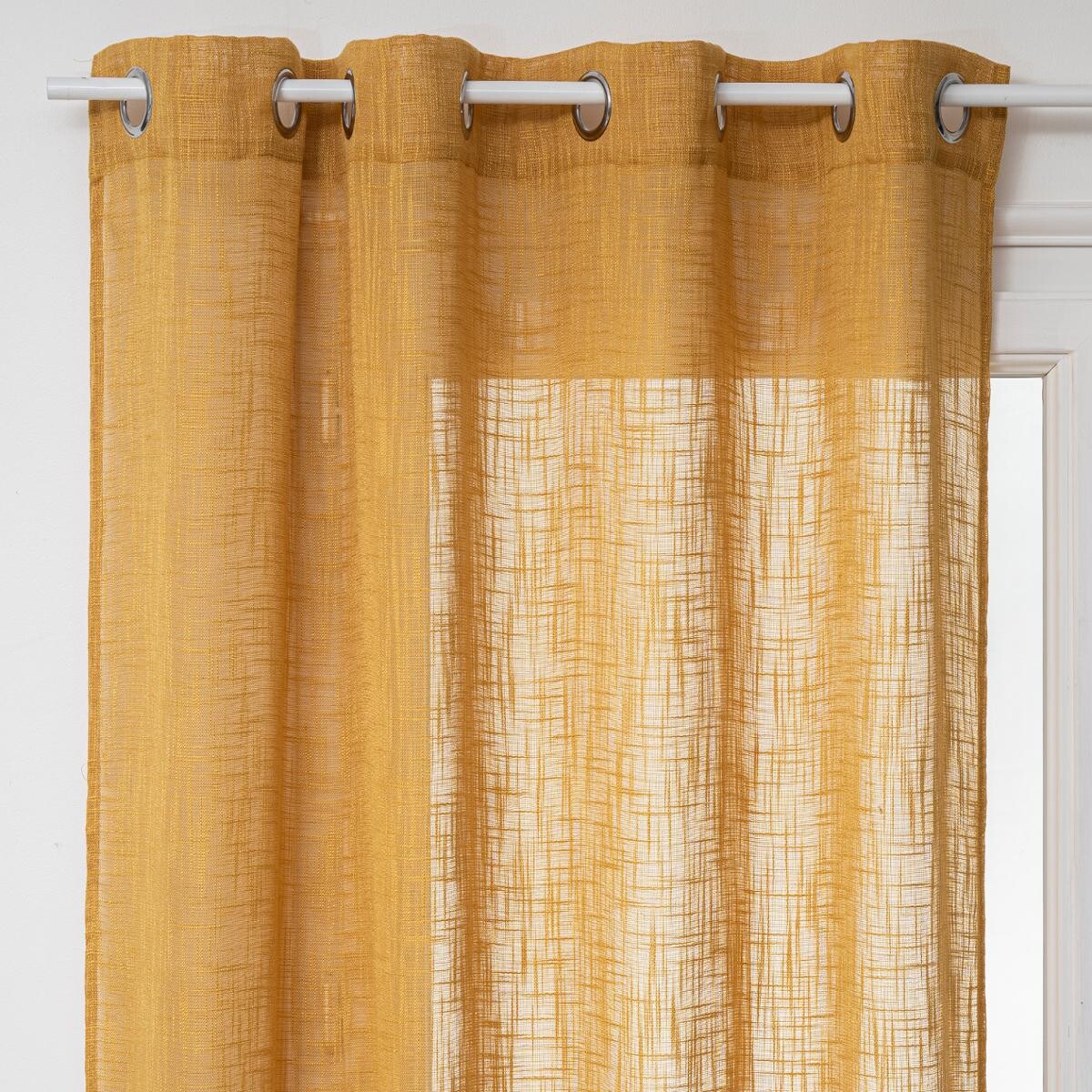 Sheer curtain "Alton" Mustard yellow, 140x240 cm