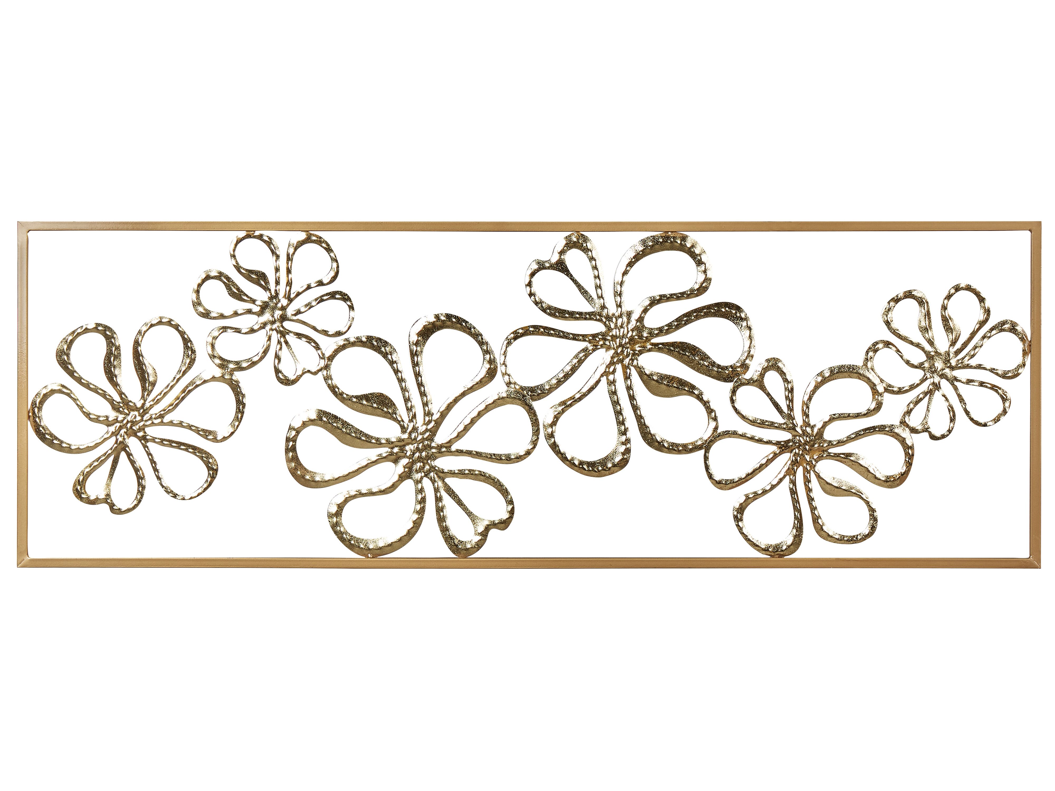 Wall Decor Flower CERIUM Metal 31 cm Gold