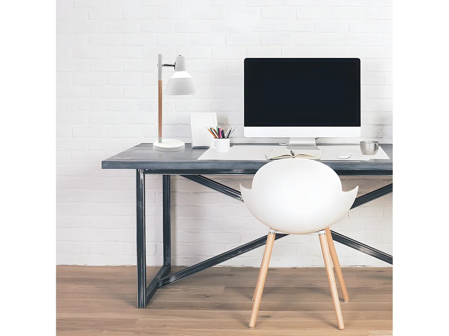 FABRILAMP flexo de bureau BASIL réglable en blanc