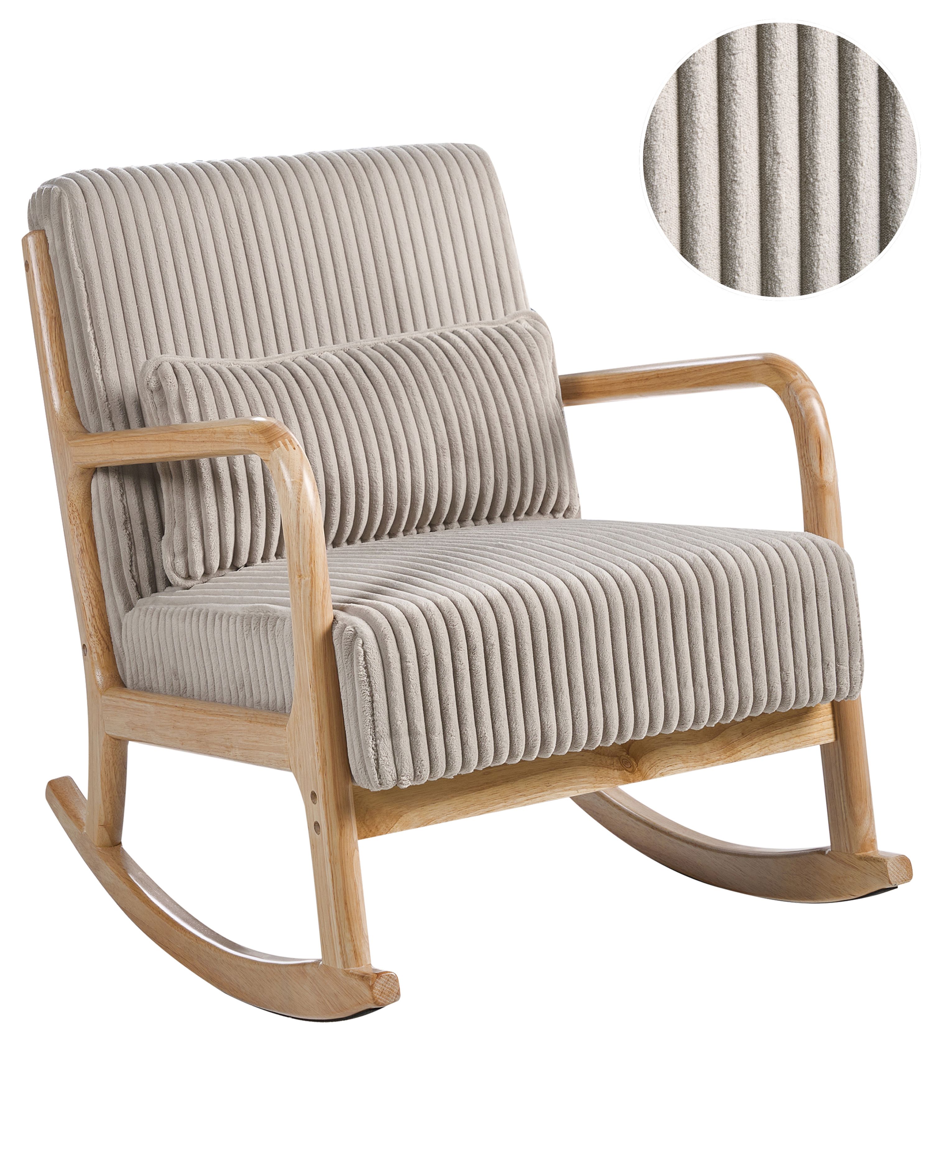 Rocking Chair SORSELE Corduroy Beige