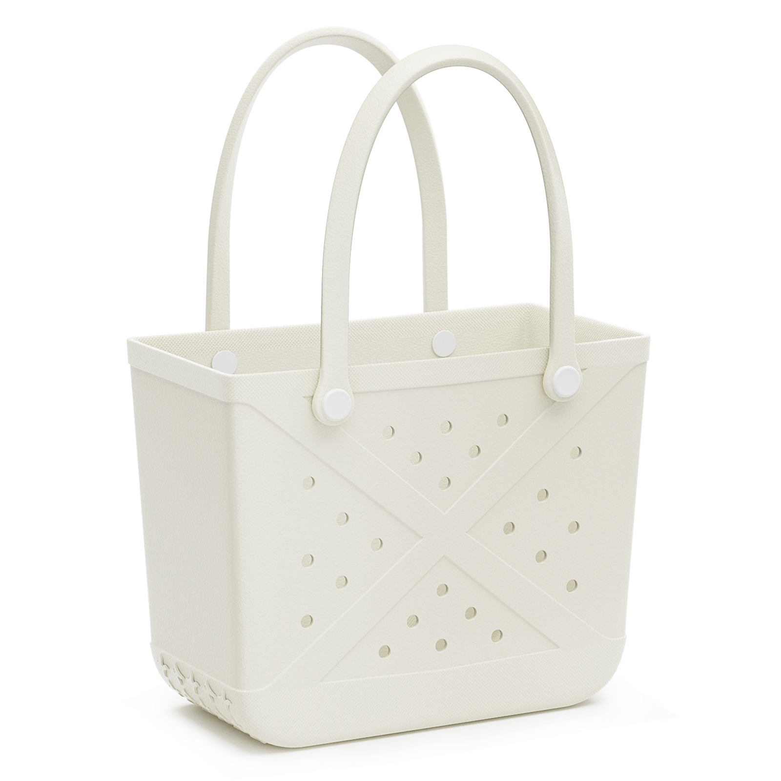 Waterproof Durable EVA Hole Tote Basket Reusable Grocery Shopping Handbag with Double Handles