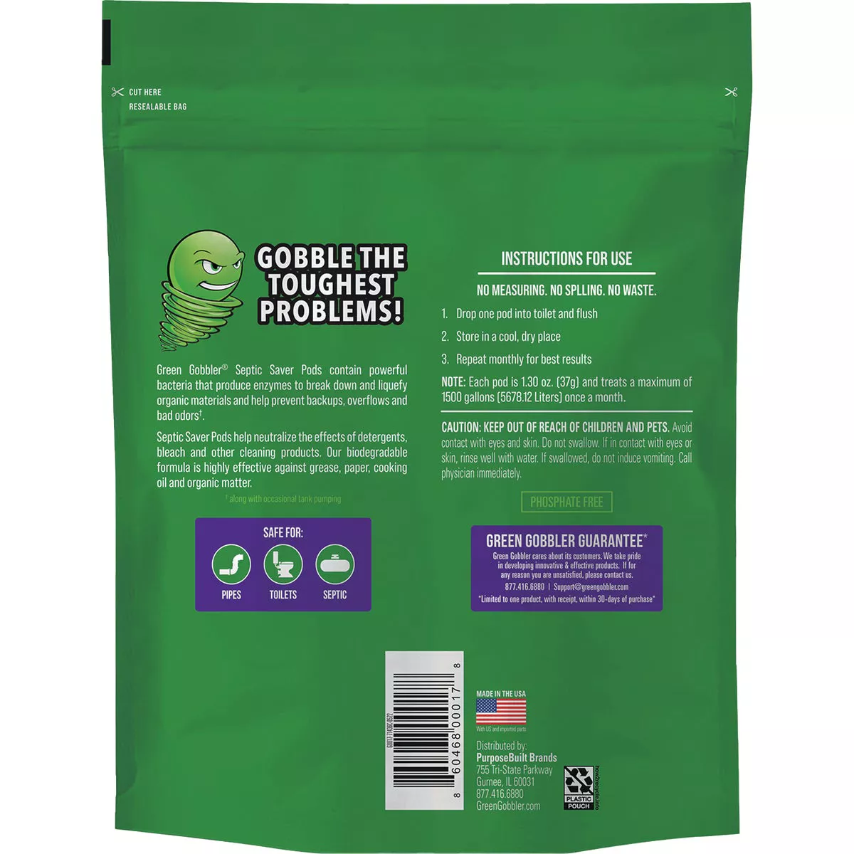 Green Gobbler Septic Saver 12.77 Oz. Septic Tank Treatment (6-Pack)