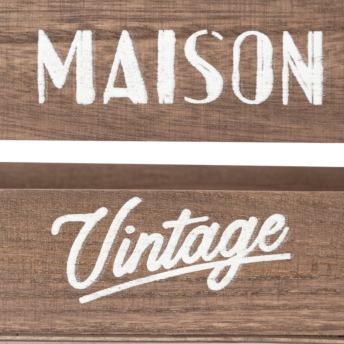 Set of 3 crates Wood, l.23/29/35 cm