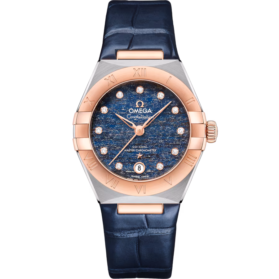 Constellation 29 mm, steel ? Sedna? gold on leather strap(1:1 replica) - Top club