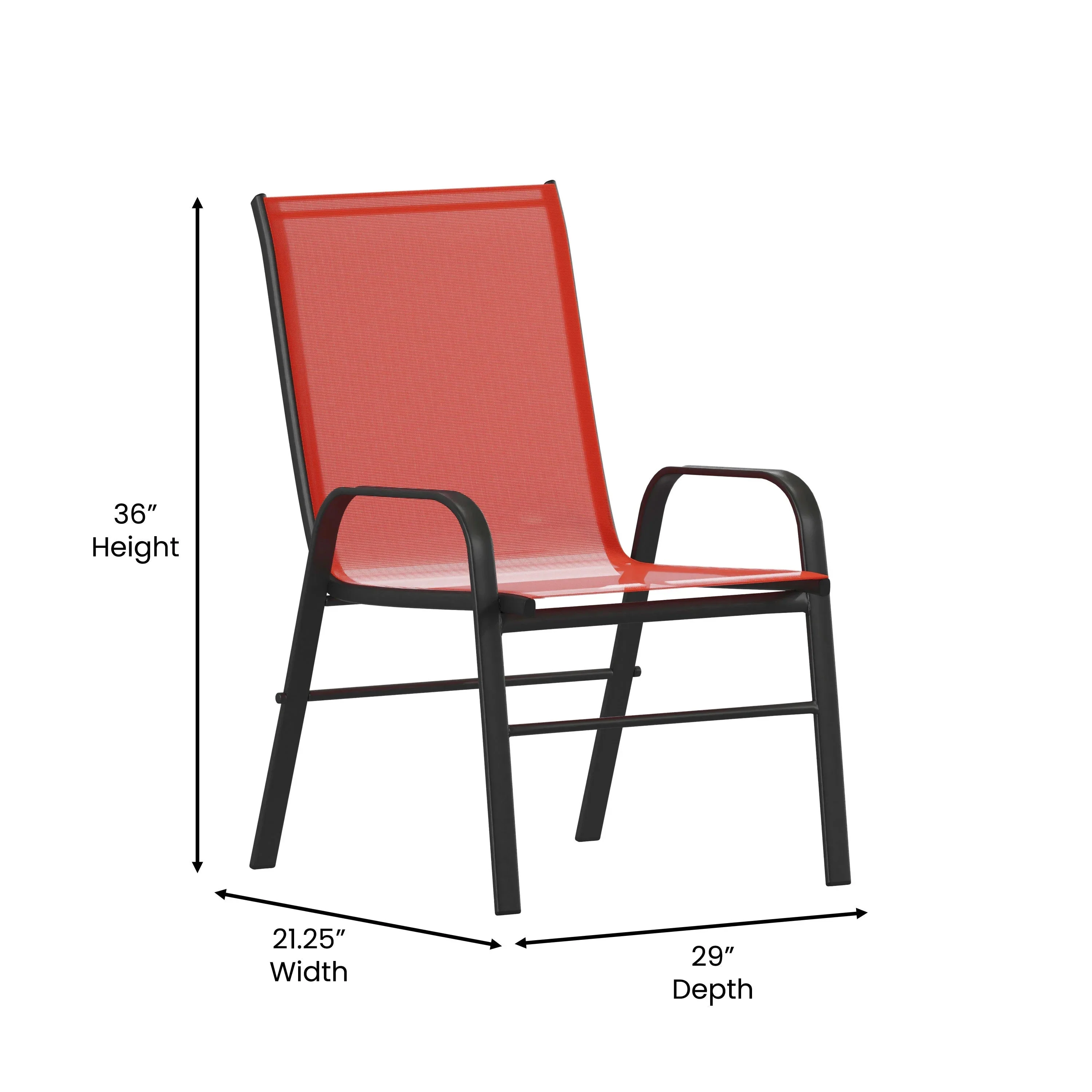 Emma + Oliver Outdoor Stack Chairs, Gray, 4 Pack, 21.25in W x 29in D x 36in H - Image 34 Emma + Oliver Outdoor Stack Chairs, Gray, 4 Pack, 21.25in W x 29in D x 36in H - Image 34