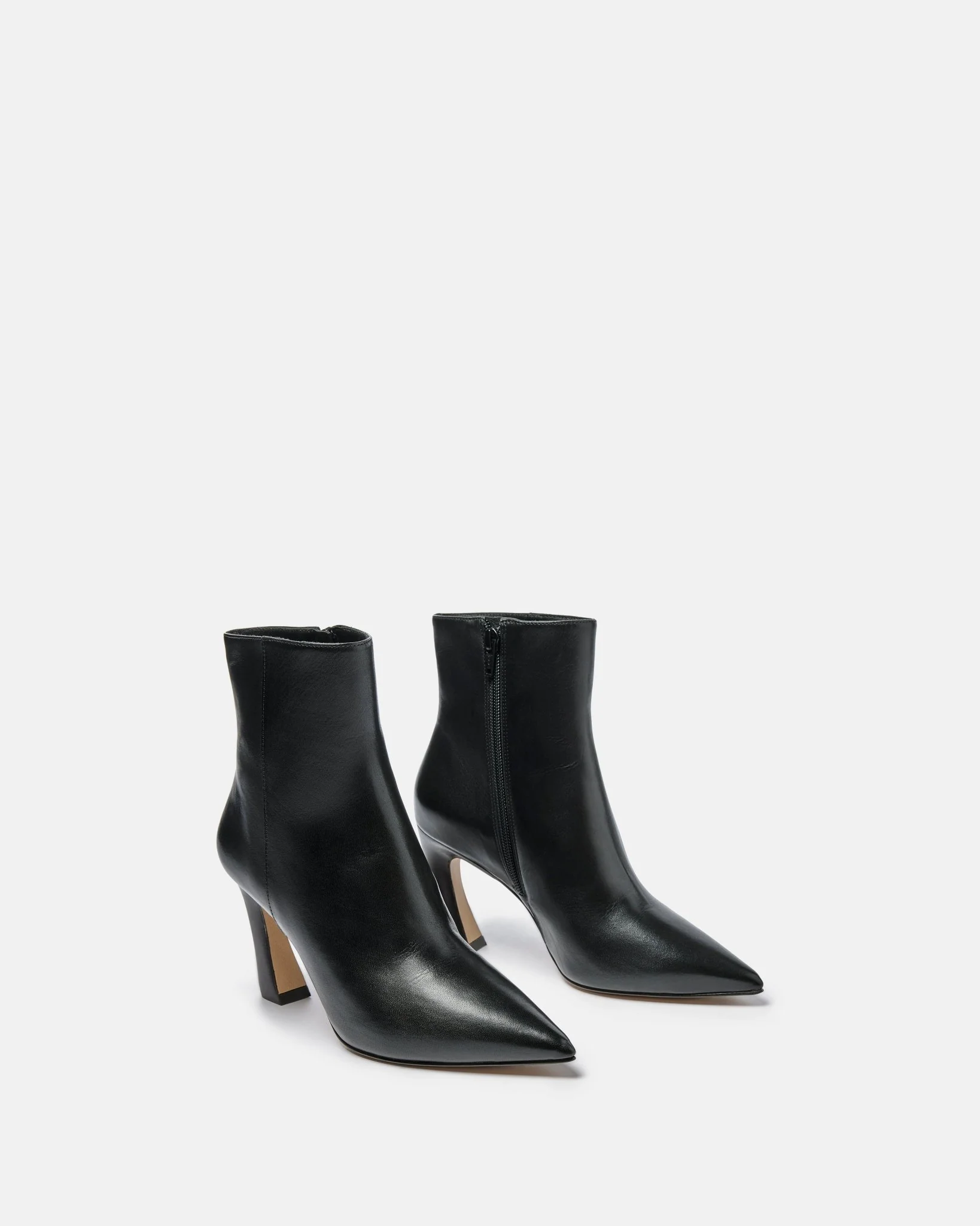 BOTTINES AMAYA - En cuir à talons noir