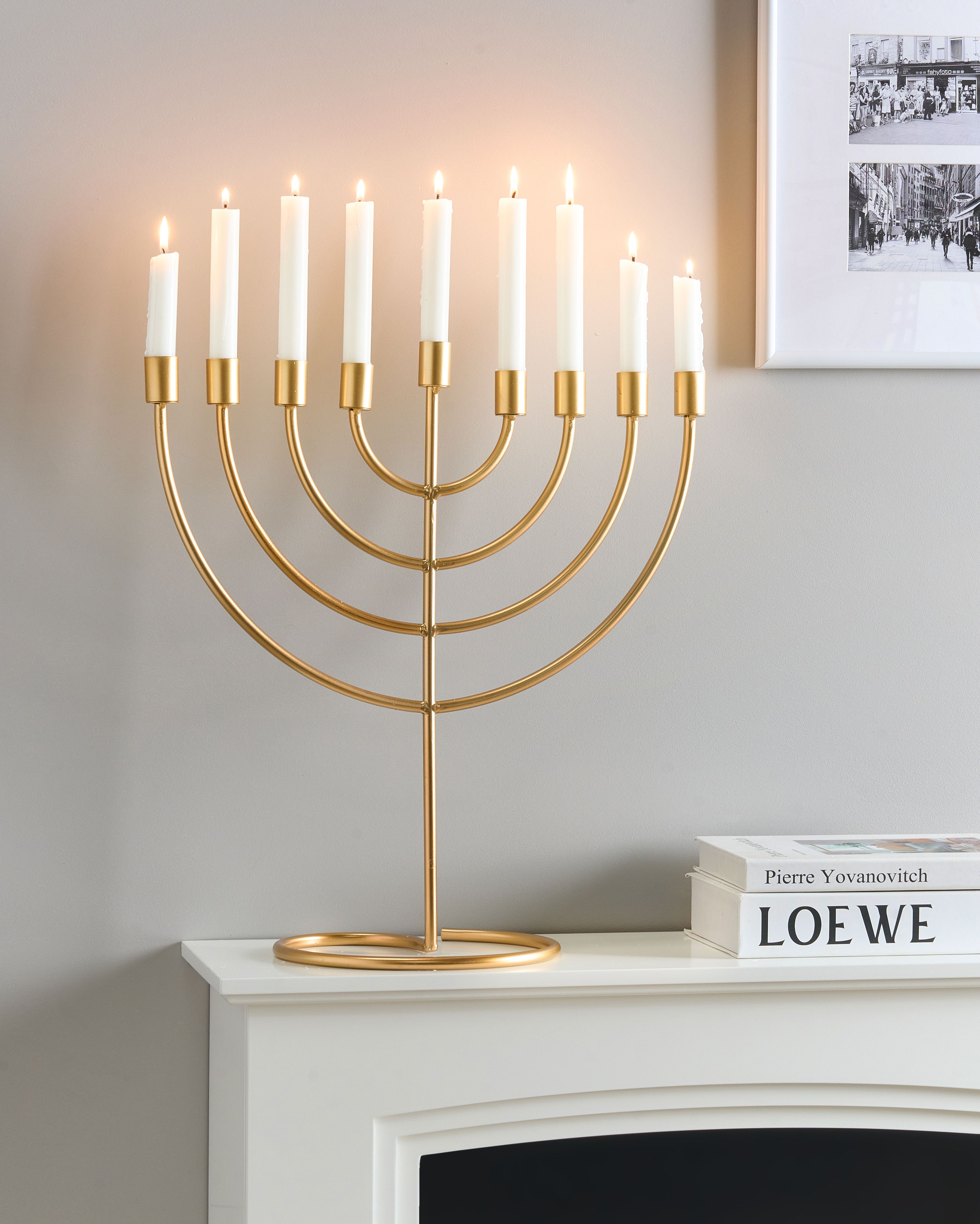 Candle Holder AMORA Metal 50 cm Gold