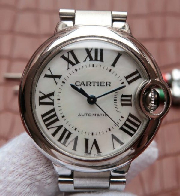 Replica Cartier Ballon Bleu 33mm SS White MOP Dial SS Bracelet - Top club