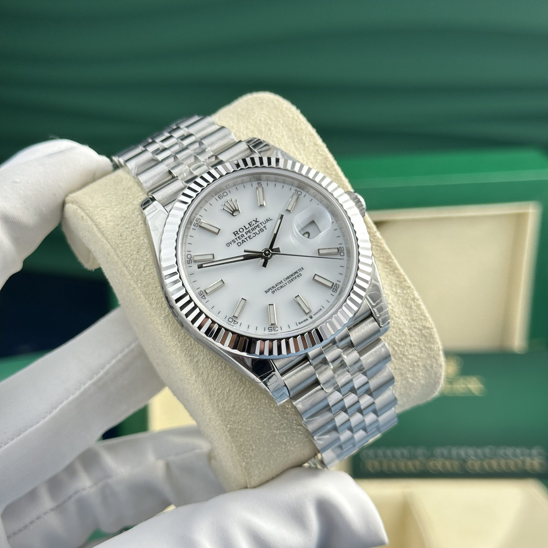 Rolex Replica Watch DateJust 126334 White Dial VS Factory 41mm - Elite Watch Atelier