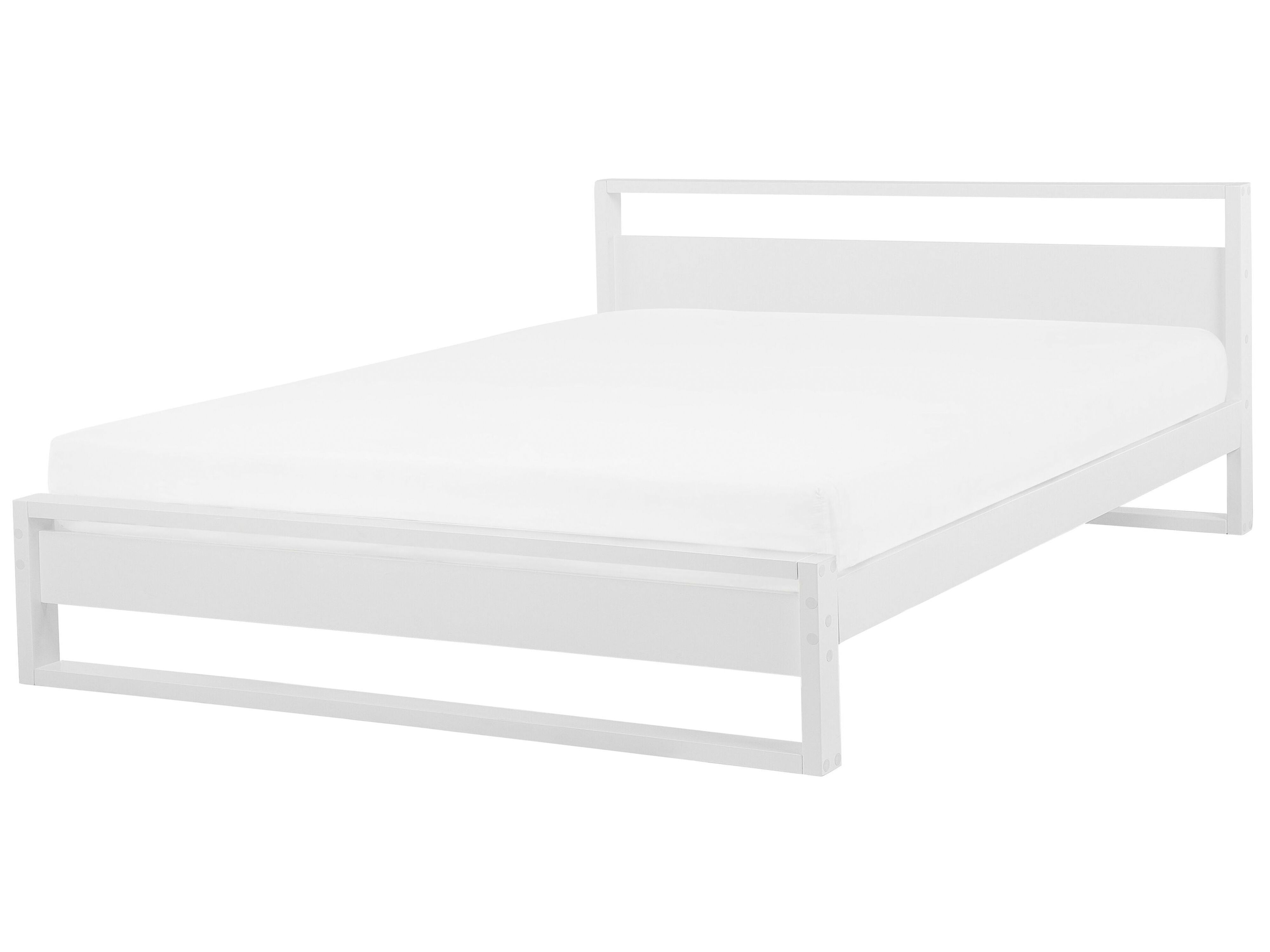 Bed Pine Wood GIULIA 180 x 200 cm (EU Super King) White