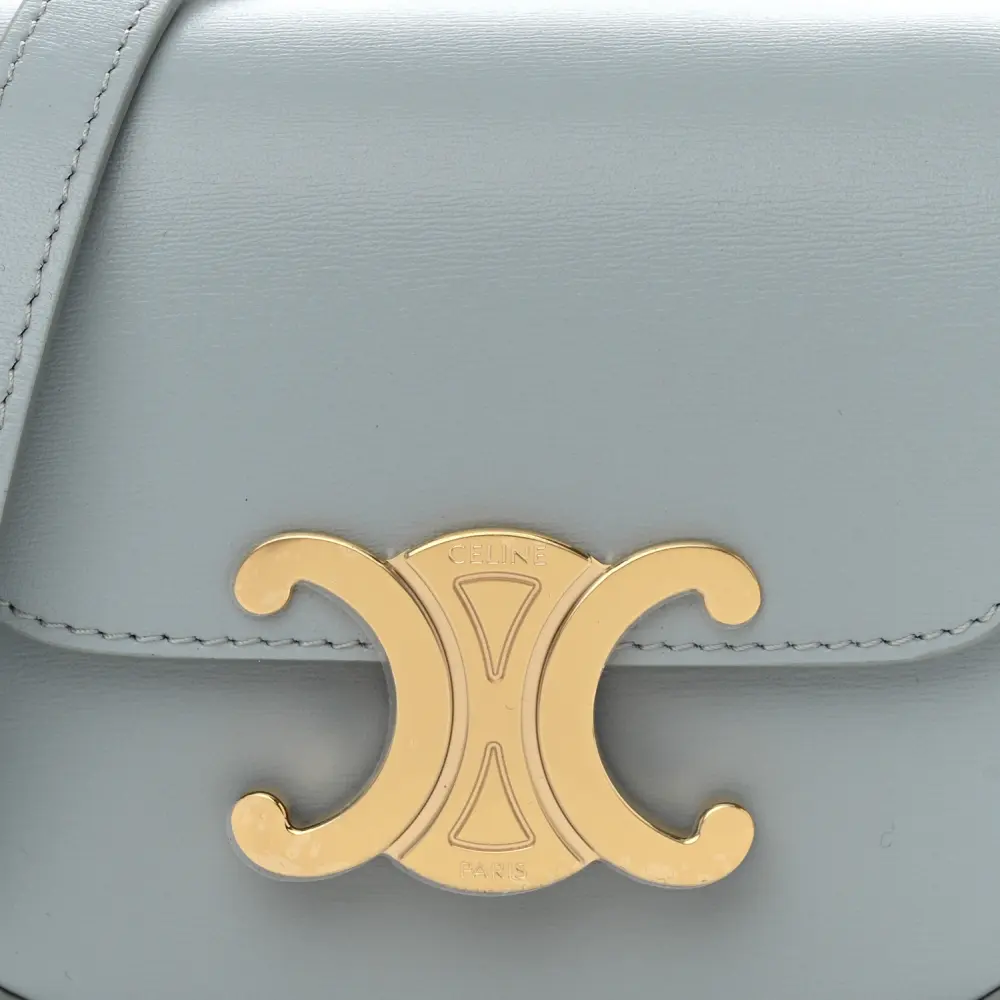 Superfake Handbags—Celine Soft Blue Mini Triomphe with Gold Hardware1:1High-quality replica