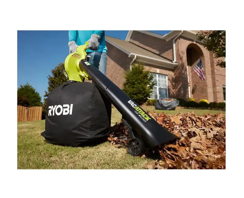RYOBI Vac Attack 40V Cordless Leaf Vacuum & Mulcher With 2x 5.0Ah Batteries & Charger - RY40451-2B - Image 3 RYOBI Vac Attack 40V Cordless Leaf Vacuum & Mulcher With 2x 5.0Ah Batteries & Charger - RY40451-2B - Image 3