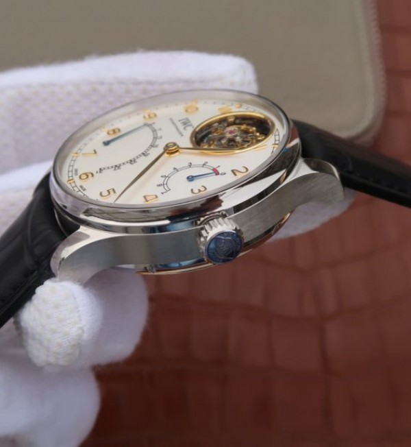 Replica IWC AZ Portuguese Tourbillon IW5046 White Dial YG Markers - Top club