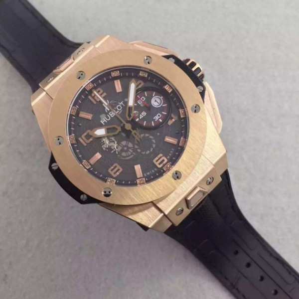 Replica Hublot Big Bang Ferrari Limited Edition RG Black Dial Black Rubber Strap A7753 - Elite Watch Atelier
