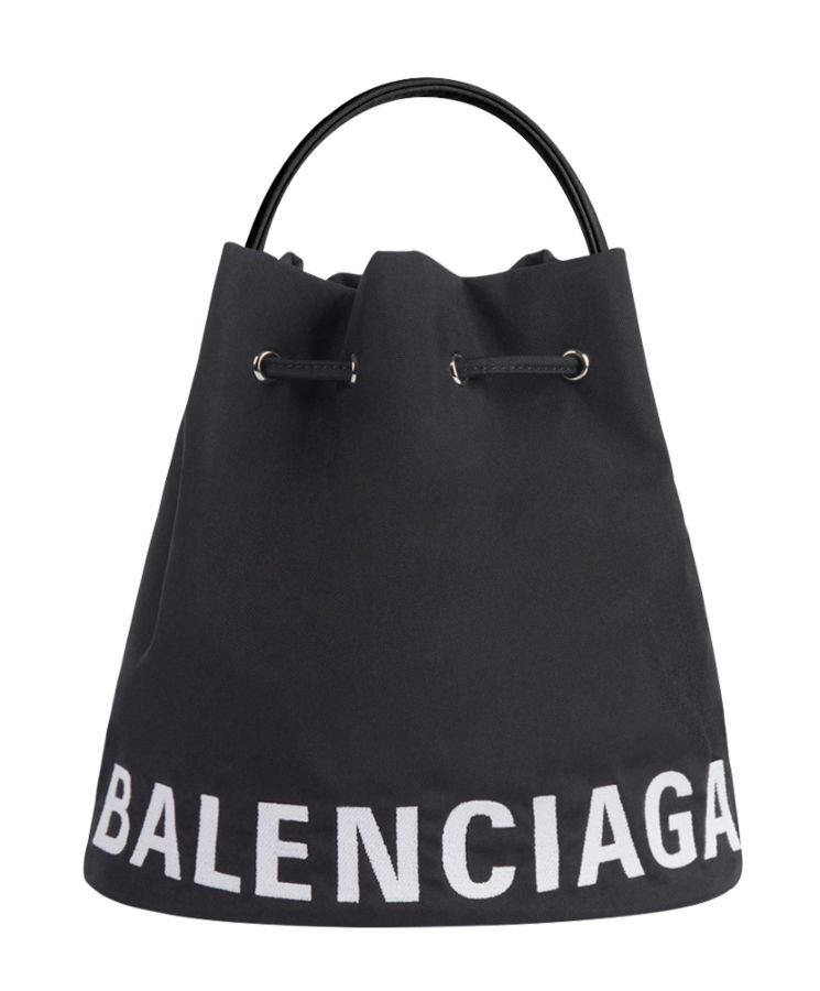 Balenciaga Wheel XS Drawstring Bucket Black - Replicaclubs