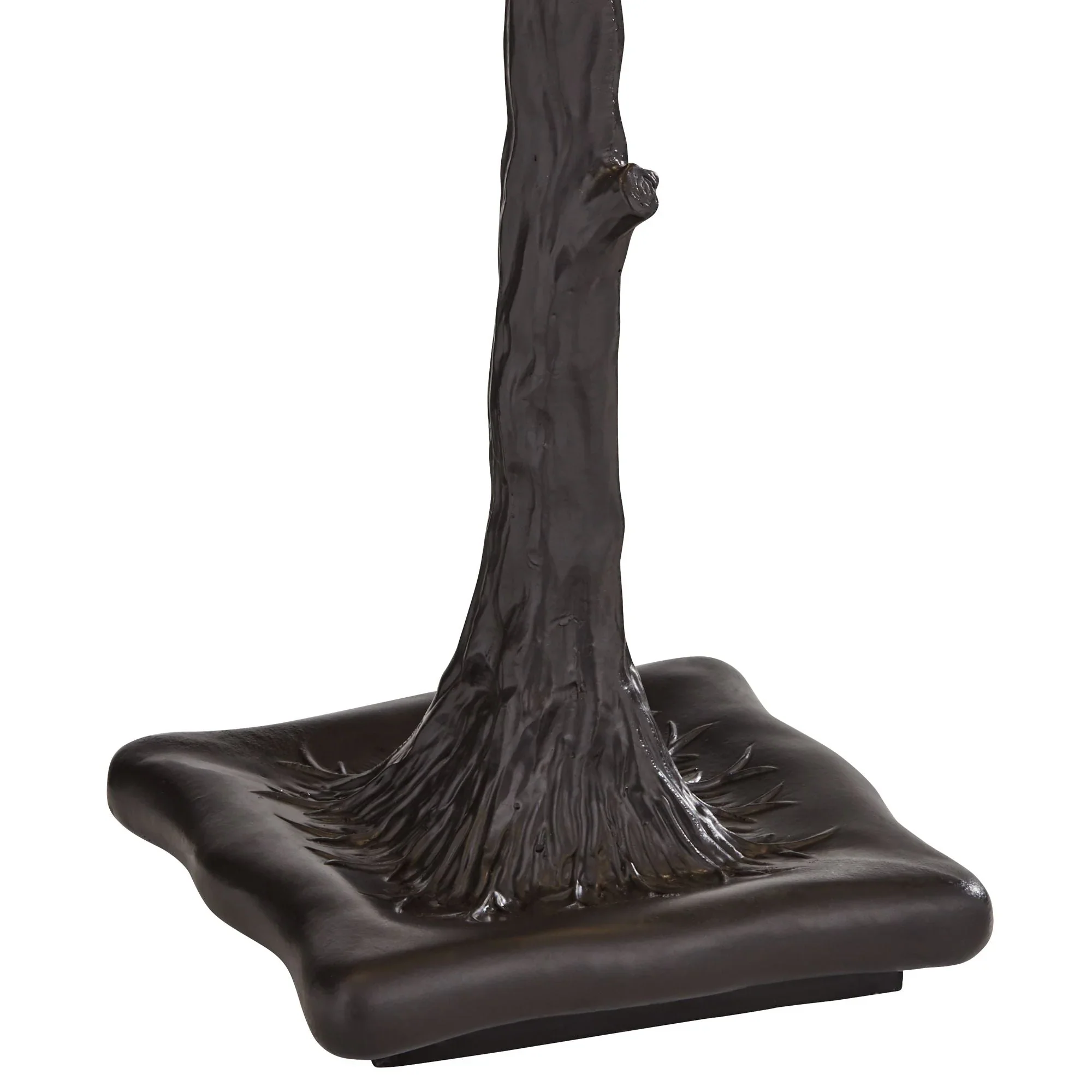 Robert Louis Tiffany Table Lamp 26 inch High Dark Bronze Cherry Blossom Stained Art Glass Shade