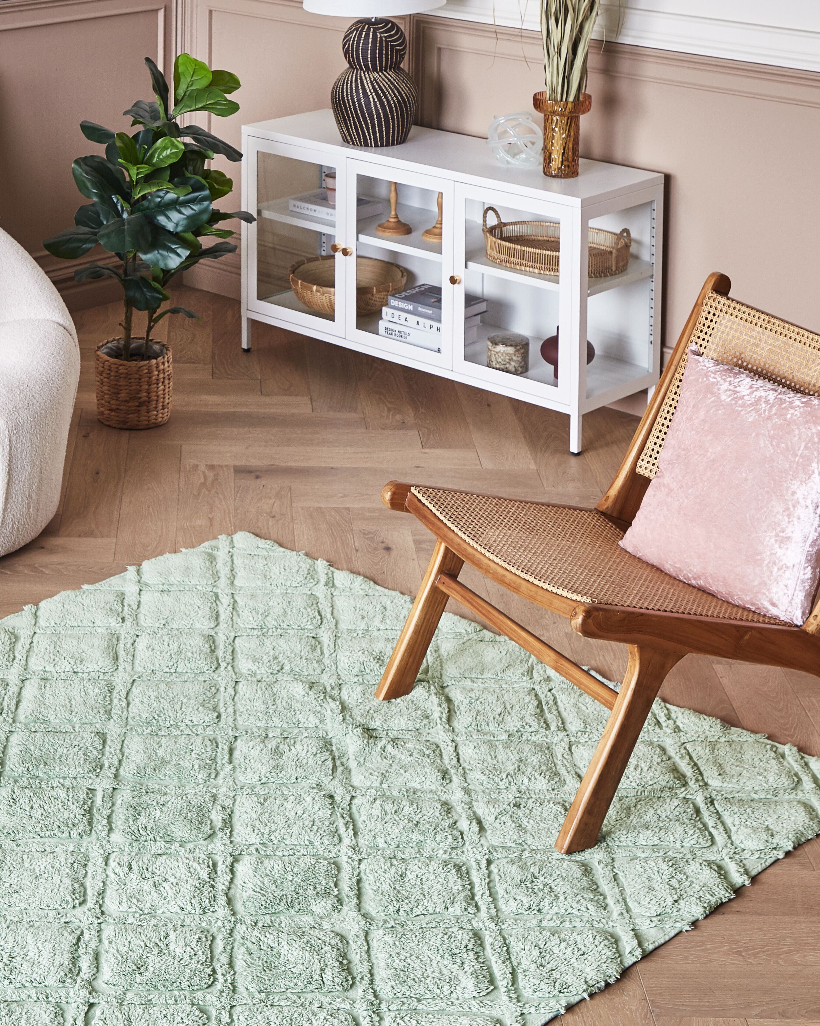 Rug HATAY Light Green 160 x 230 cm Cotton
