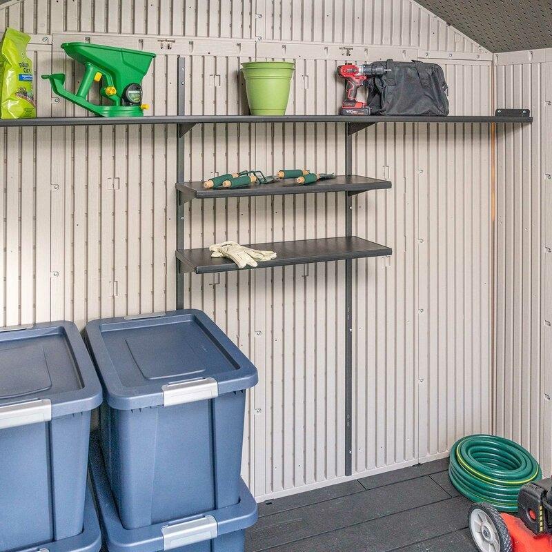 Lifetime Plastic Storage Shed 8 ft. W x 15 ft. D, Desert Sand - 60075 - Image 8 Lifetime Plastic Storage Shed 8 ft. W x 15 ft. D, Desert Sand - 60075 - Image 8