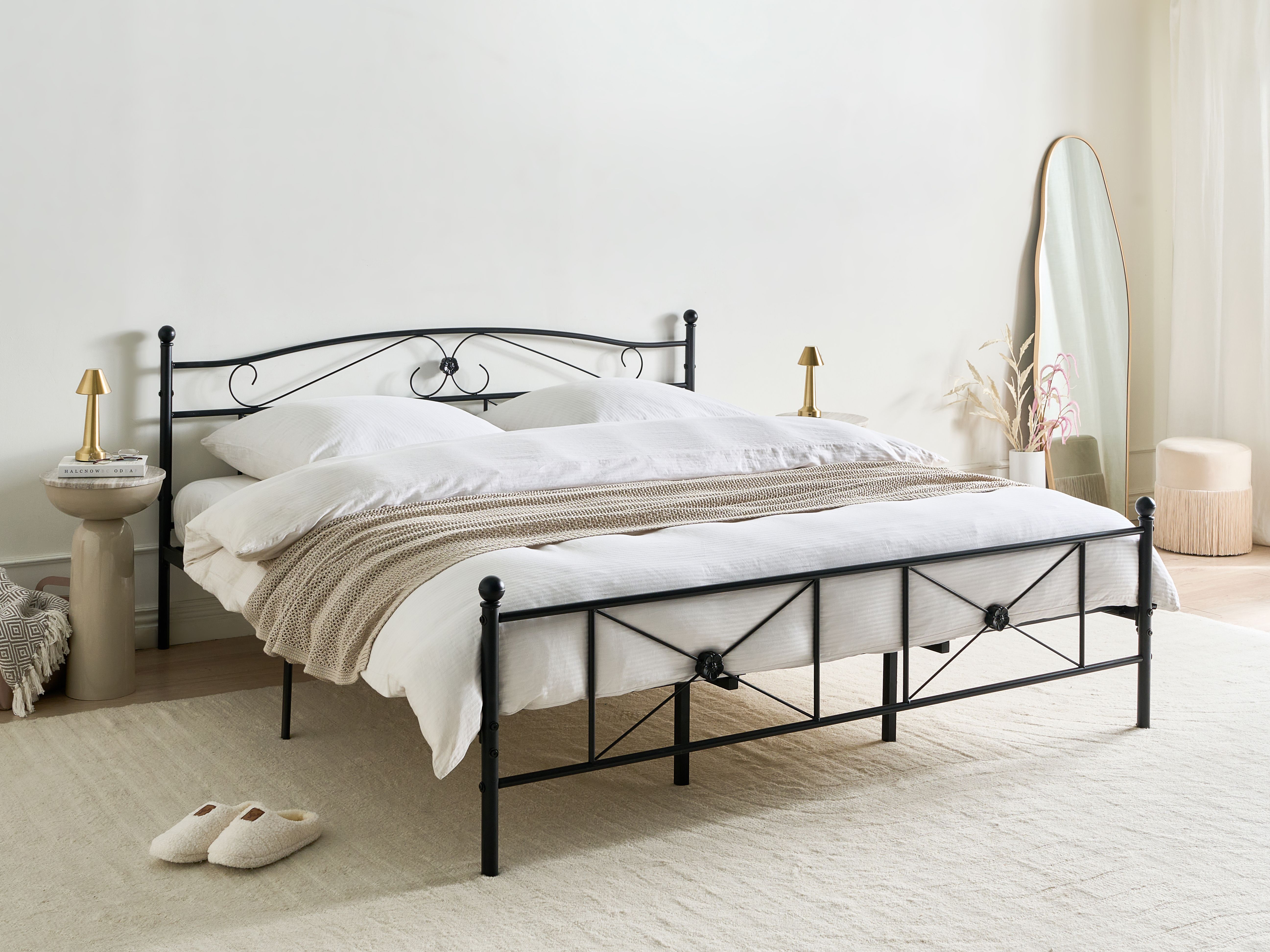 Bed Metal RODEZ 180 x 200 cm (EU Super King) Black