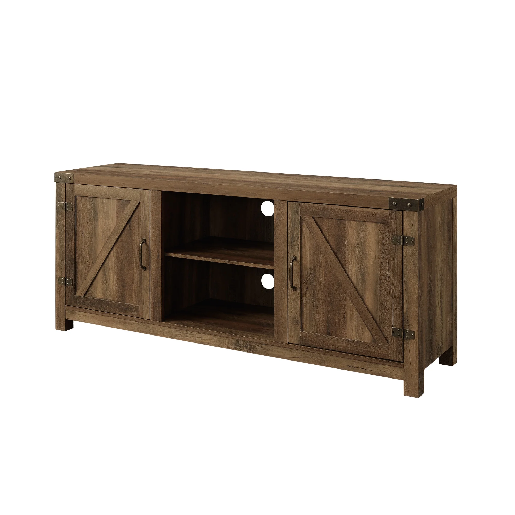 Walker Edison Modern Farmhouse Barn Door TV Stand for TVs up to 65", Grey Wash - Image 127