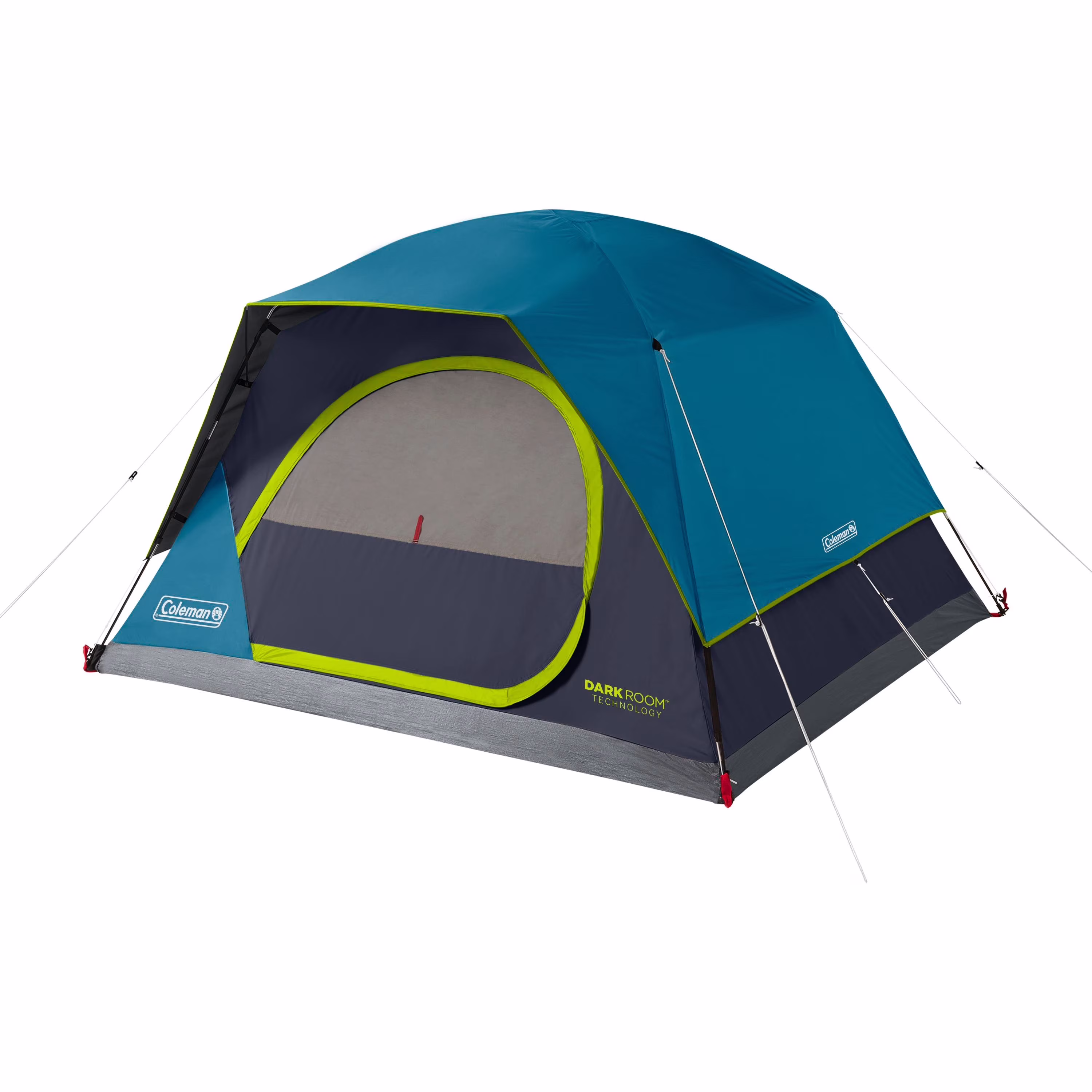 Coleman Camping Tent | 4 Person Dark Room Skydome Tent, Blue