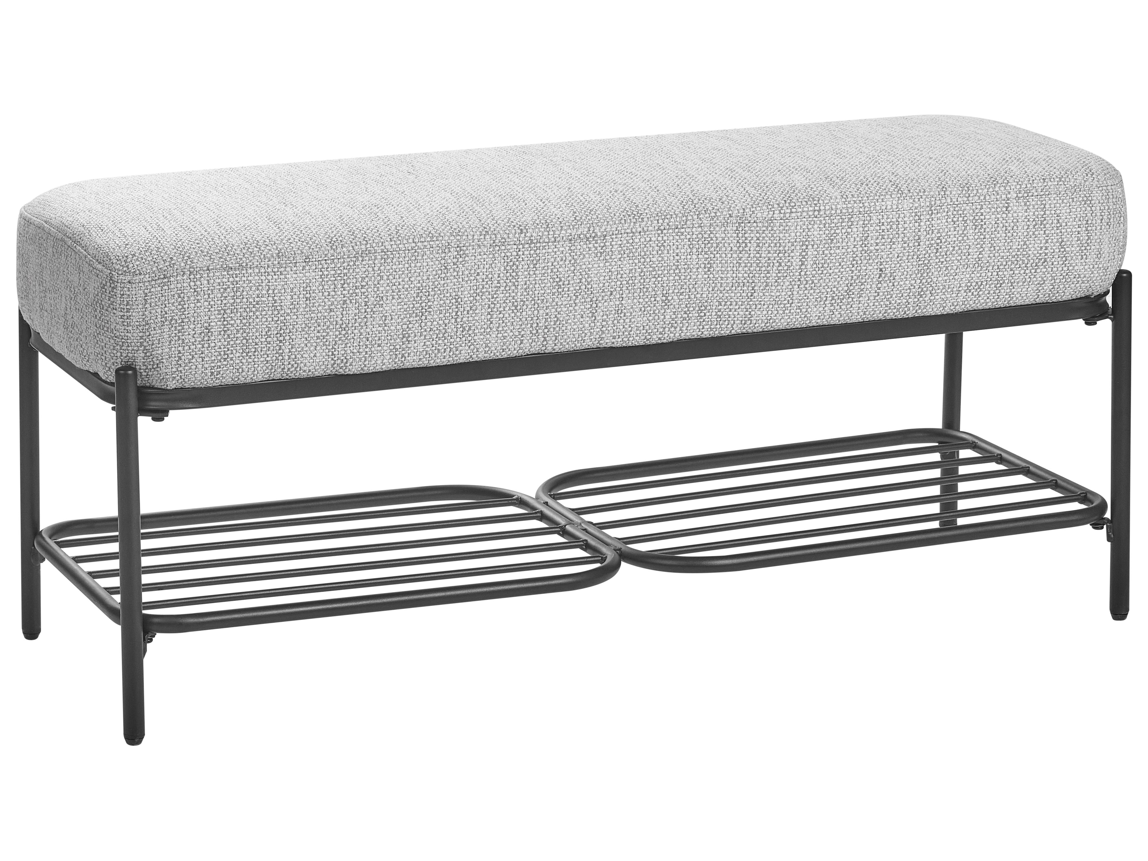 Shoe Bench TRUCKEE Fabric Grey