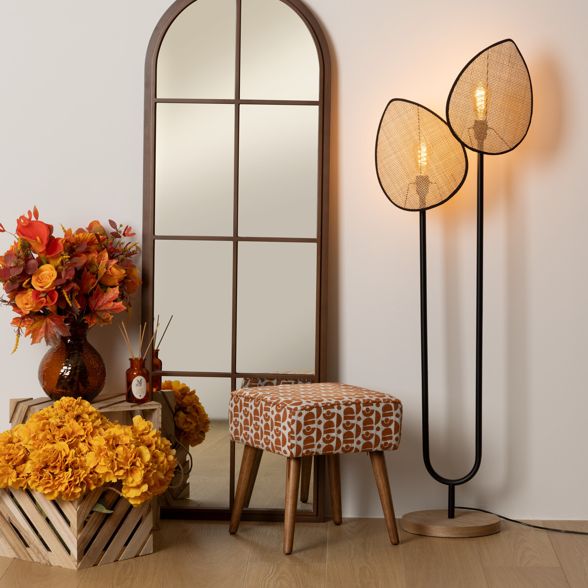 Straight floor lamp "Olme" Metal, h.143 cm