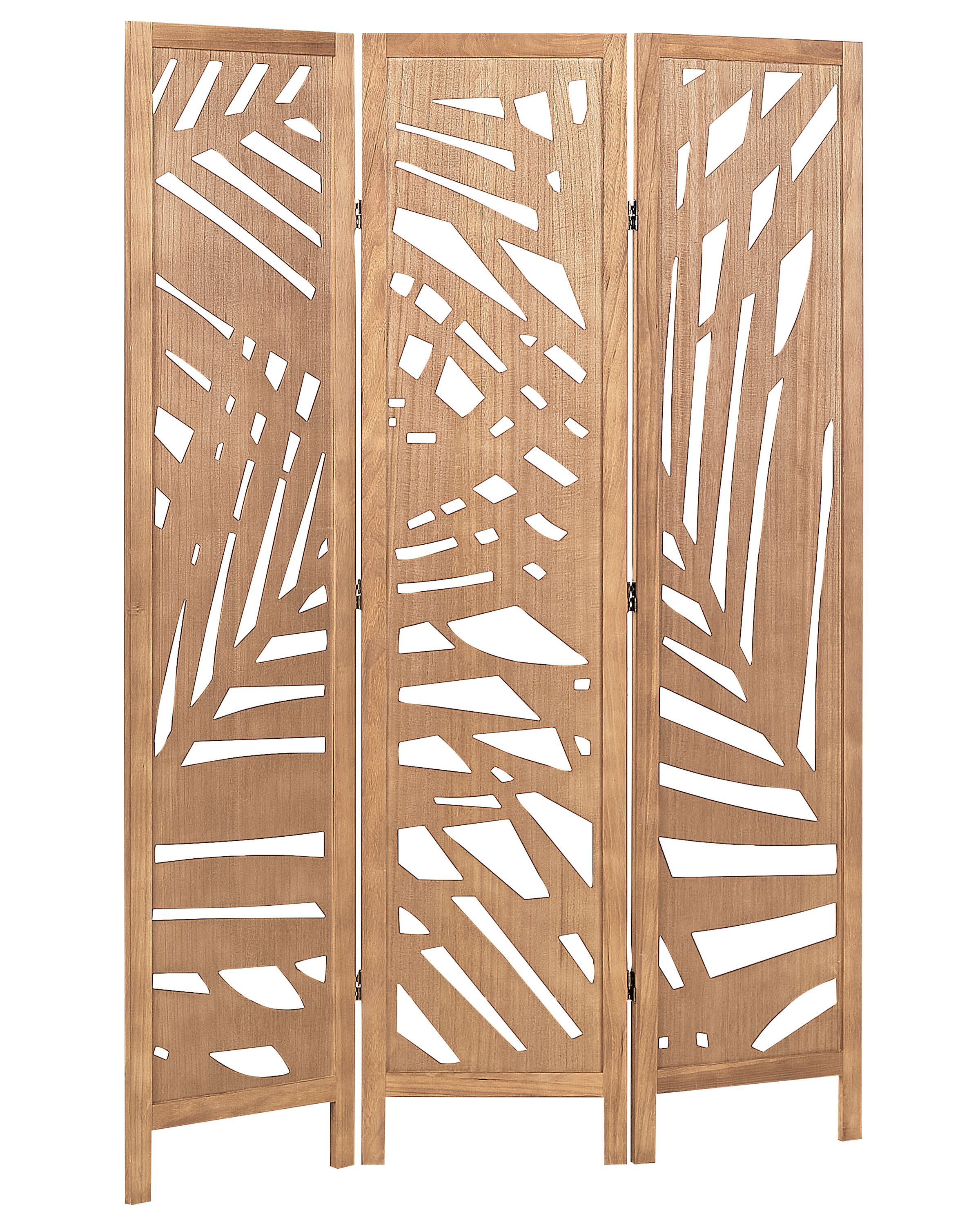 3 Panel Room Divider VERNAGO Light Brown 122 cm 170 cm