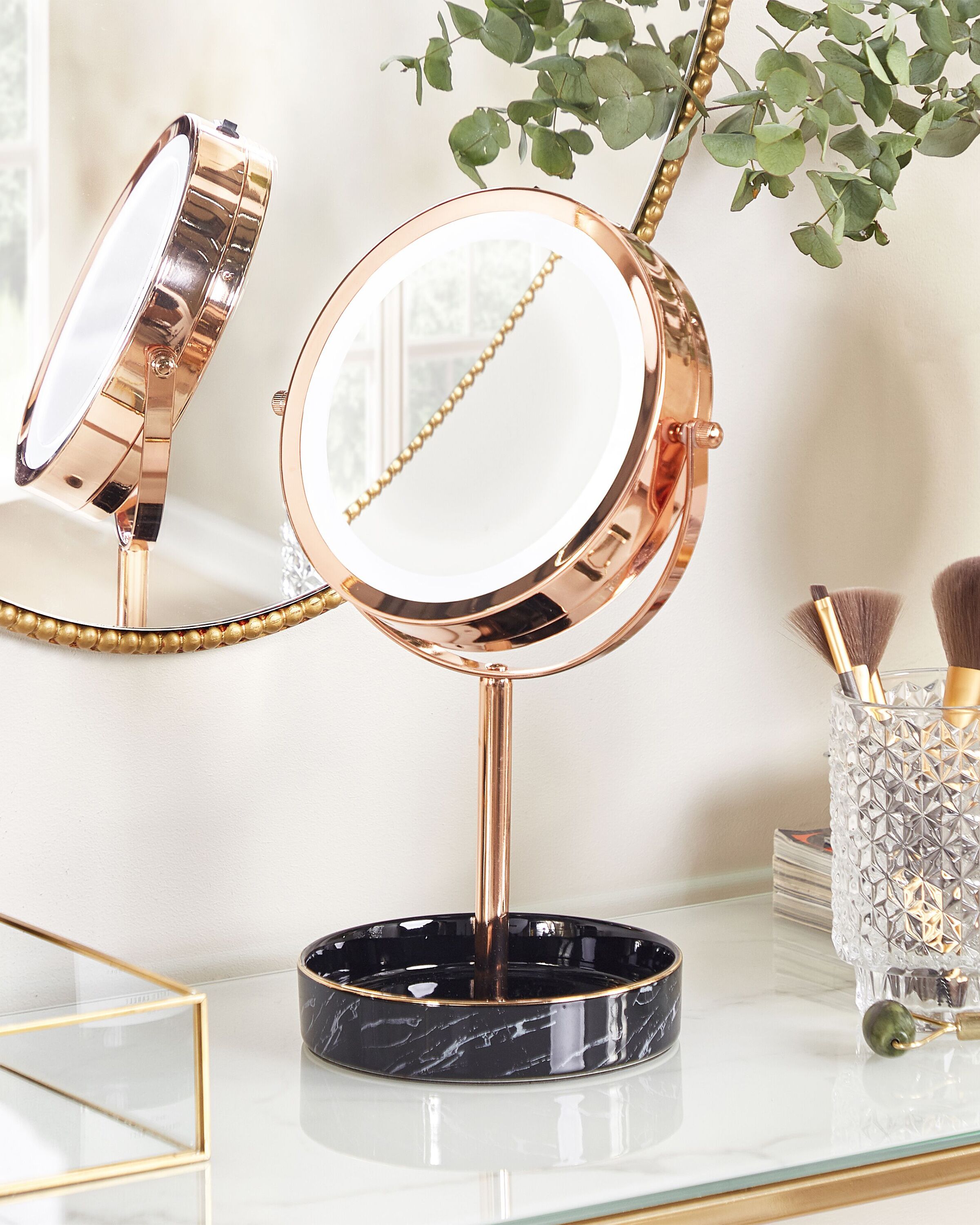 Makeup Mirror LED SAVOIE Rose Gold