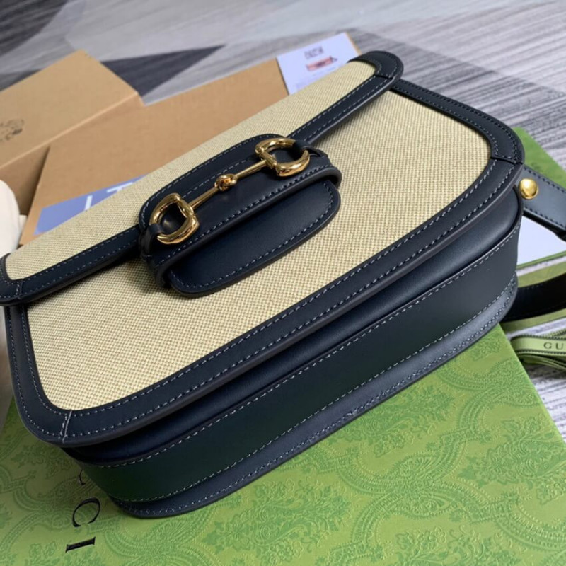Replica Gucci Horsebit 1955 Small Bag 602204 In Beige Canvas1:1High-quality replica