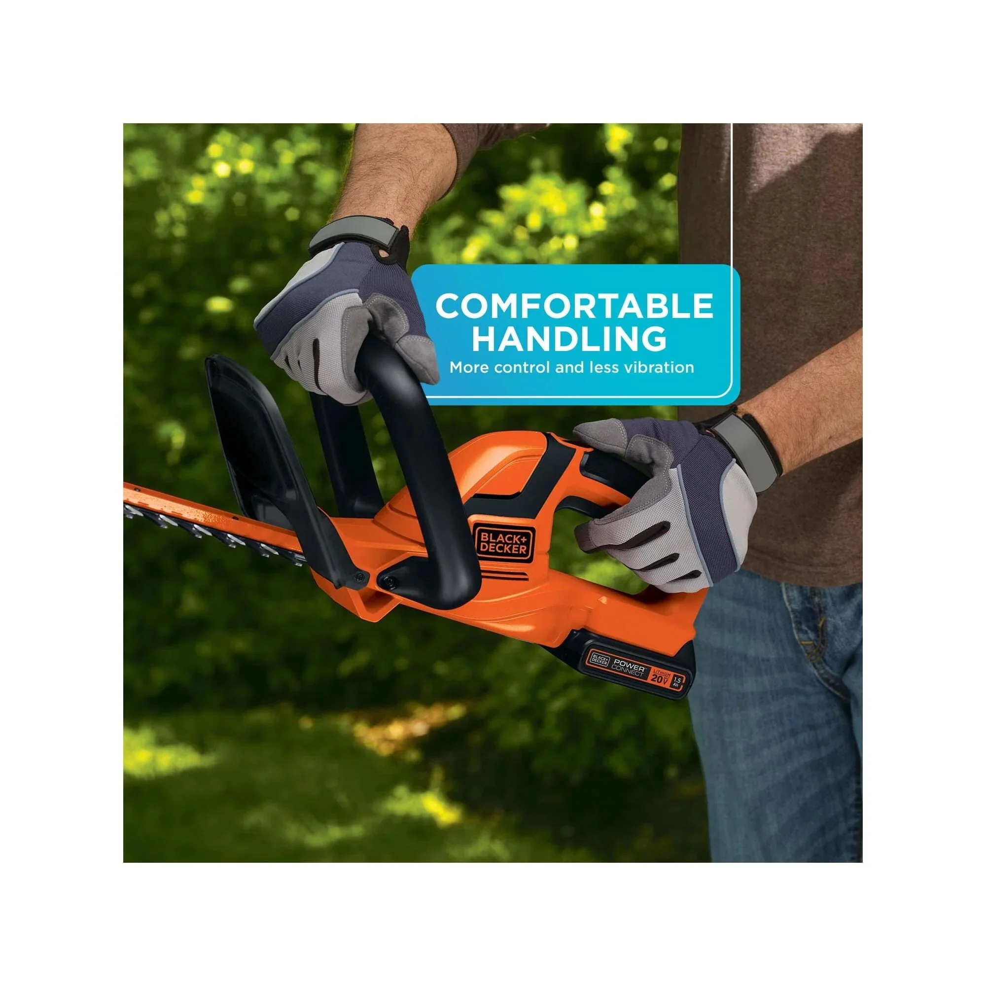 BLACK+DECKER 20V MAX Cordless Lithium 22 in Hedge Trimmer - LHT2220 - Image 9 BLACK+DECKER 20V MAX Cordless Lithium 22 in Hedge Trimmer - LHT2220 - Image 9