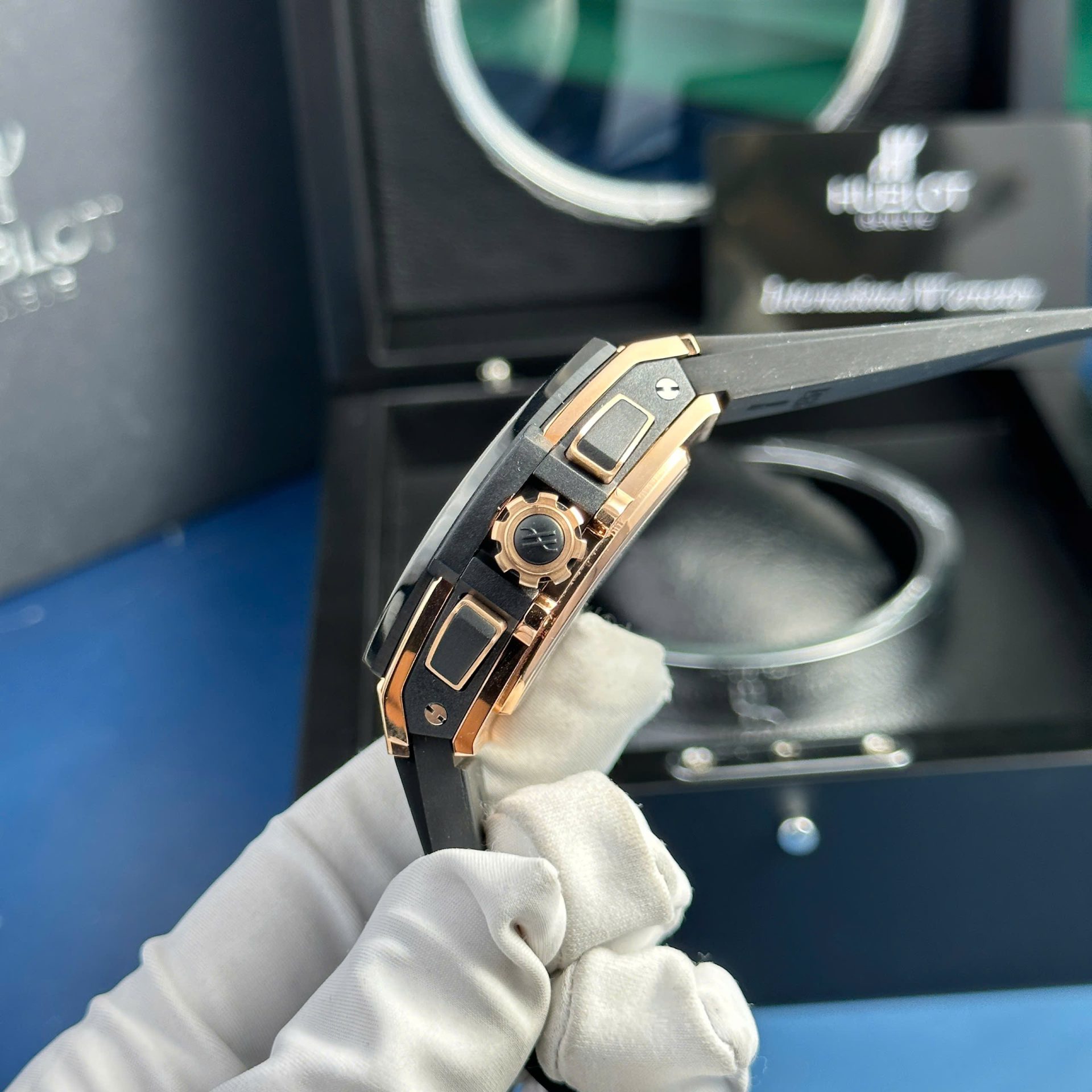 Hublot Spirit Of Big Bang King Gold Replica Watch Rubber Strap 42mm - Top club