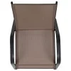 BizChair 5 Pack Black Outdoor Stack Chair with Flex Comfort Material and Metal Frame - Image 25