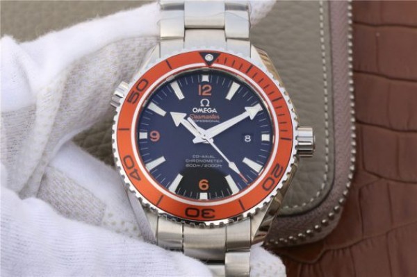 Replica Omega Planet Ocean Professional Orange Bezel 45mm OMF SS Bracelet A8500 - Top club