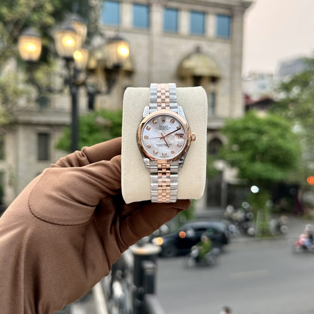 Rolex Fake Watch DateJust Demi Rose Gold Mother Of Pearl Dial 31mm - Top club