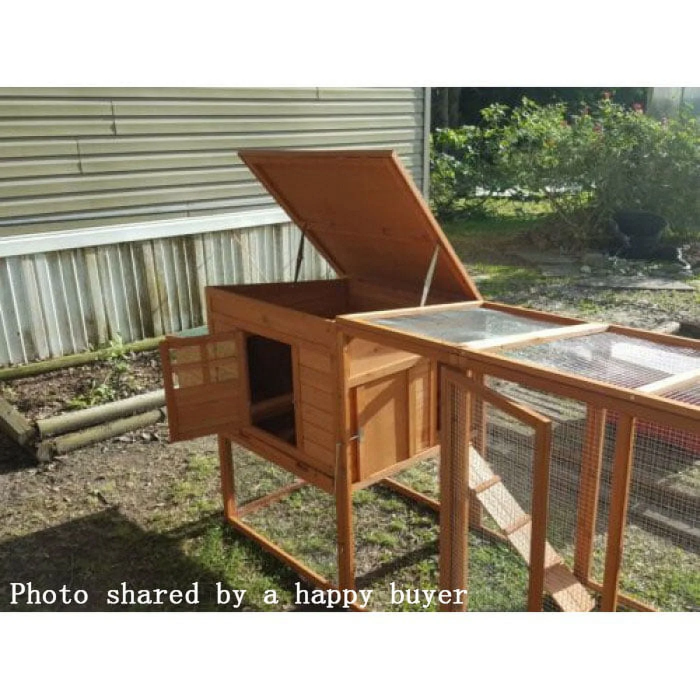 Chicken Coop Large 95" Deluxe Solid wood Hen Chicken Cage House Coop Huge with Run nesting box - Image 3