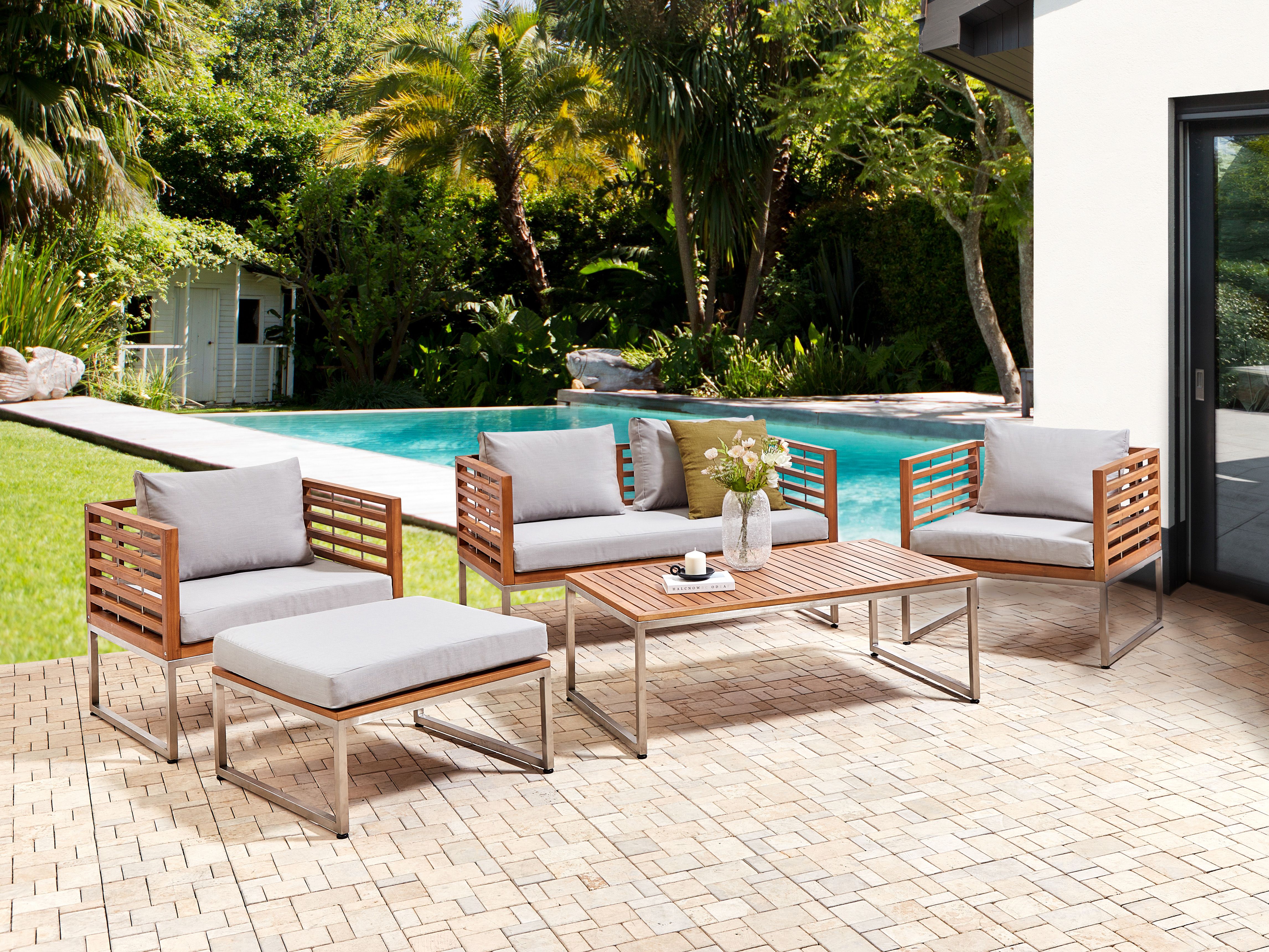 Outdoor Cushion Cover Set BERMUDA Grey