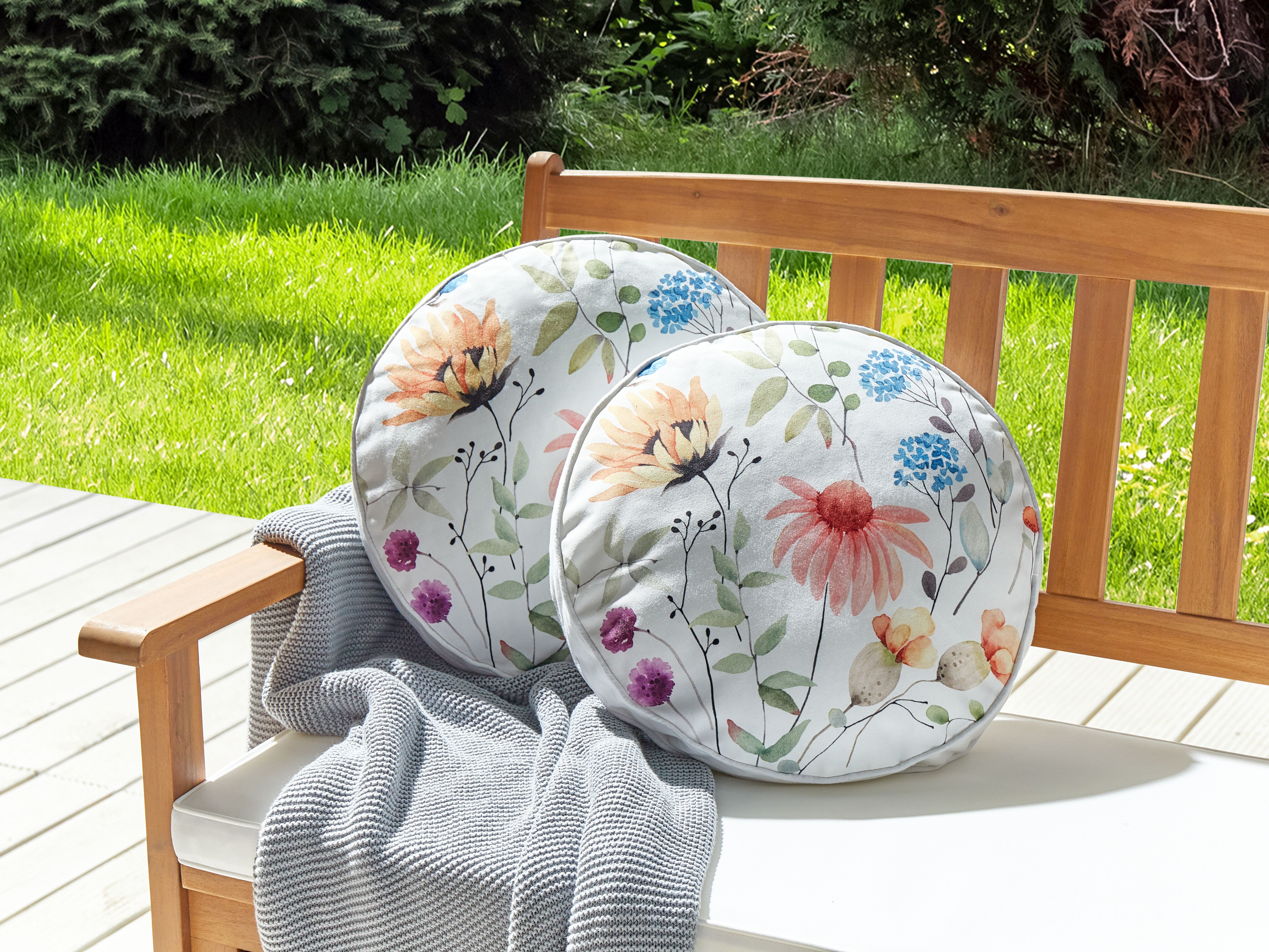 Set of 2 Outdoor Cushions MONESI Floral Pattern 40 x 40 cm Multicolour