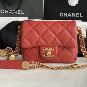 Chanel Classic Medium Blue Lambskin Rainbow Hardware – CB0311:1High-quality replica