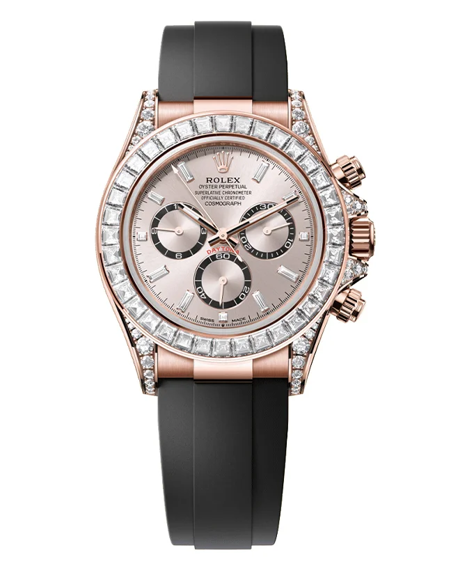 Rolex Cosmograph Daytona Oyster, 40 mm, Everose gold and diamondsReference 126535TBR(1:1 replica) - Elite Watch Atelier