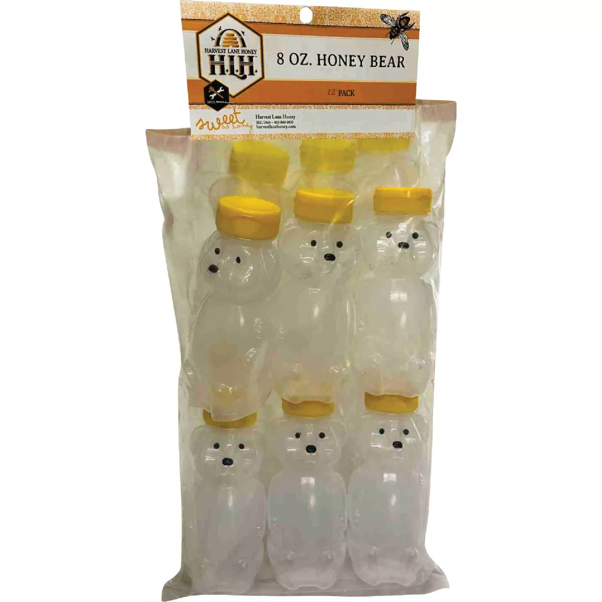 Harvest Lane Honey 8 Oz Plastic Honeybear Bottles (6-Pack)