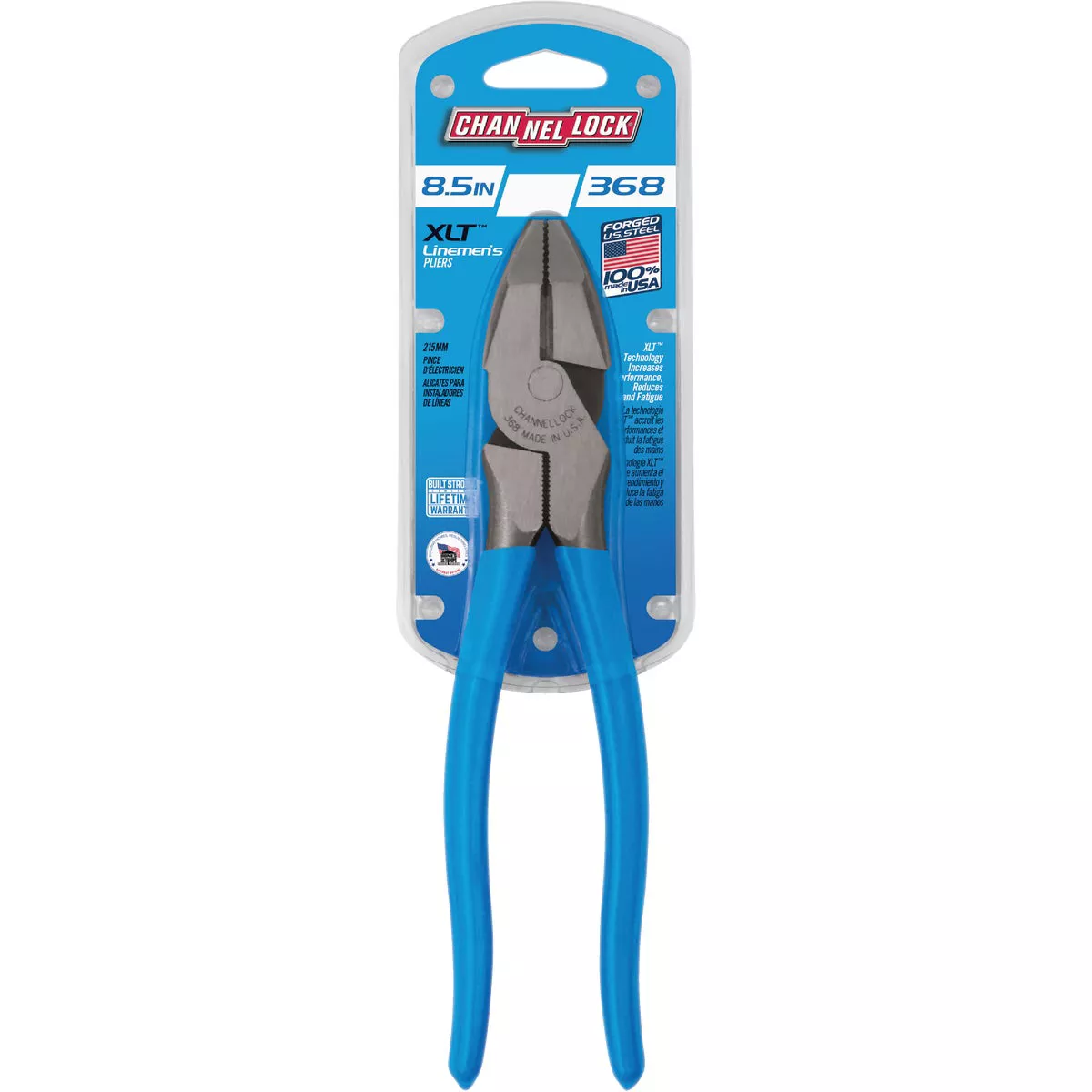 Channellock XLT 8-1/2 In. High Carbon Steel Round Nose Linesman Pliers