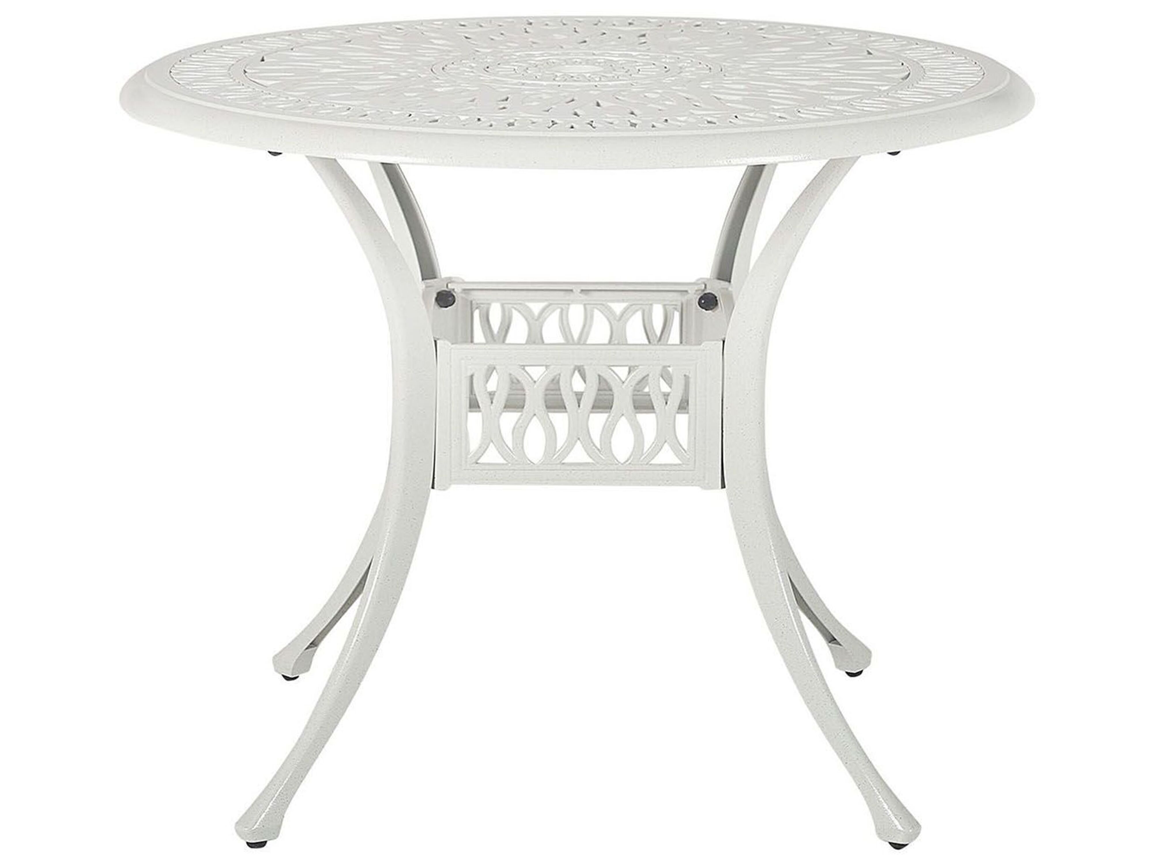 Bistro Table ANCONA 90 cm 90 cm Metal Off-White