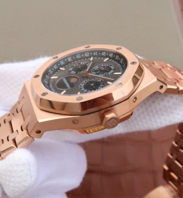 Replica Audemars Piguet JF Royal Oak 41mm 26574 RG Black Textured Dial A5134 - Top club