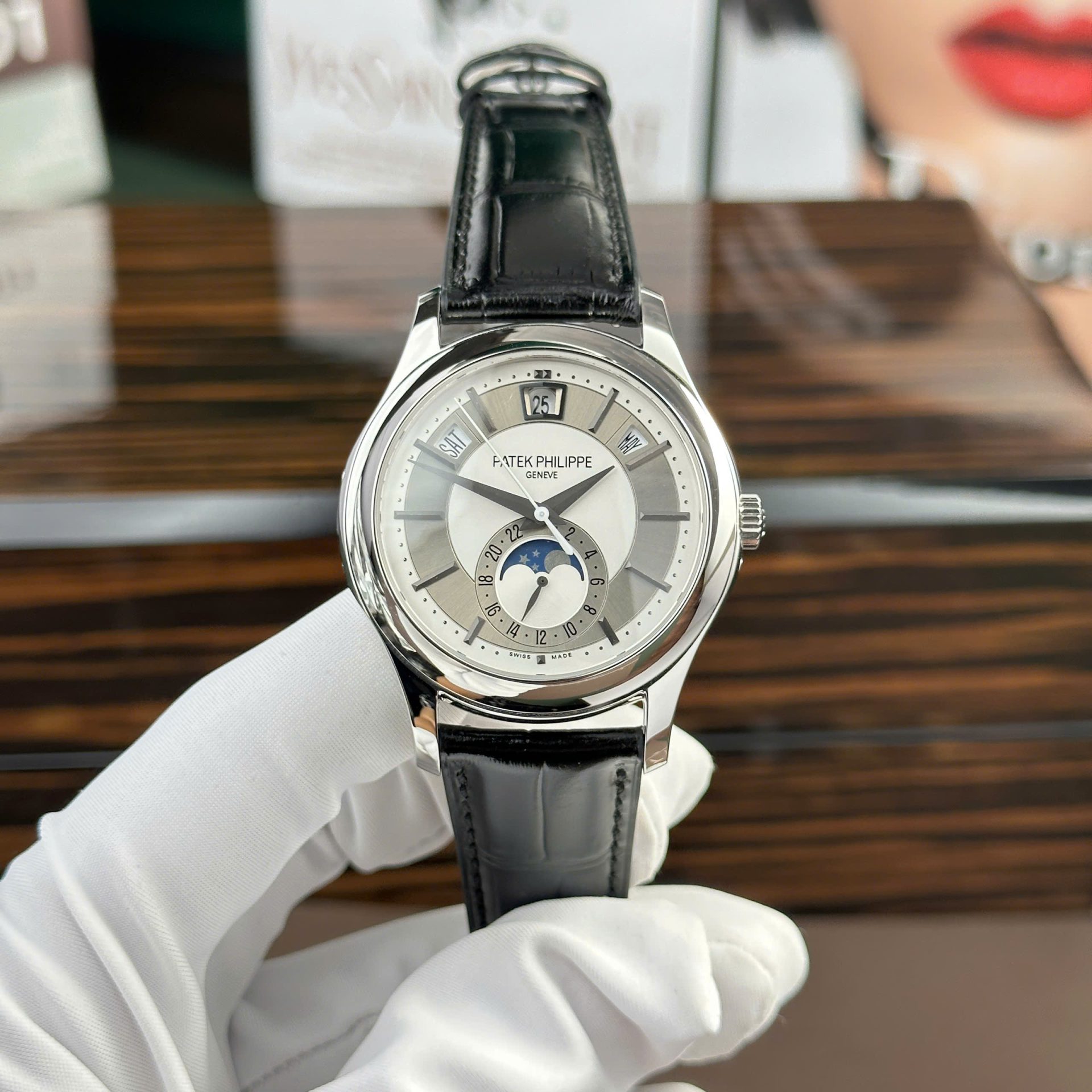 Patek Philippe Complications 5205 Best Replica Watch Gray Dial KM Factory 40mm - Elite Watch Atelier